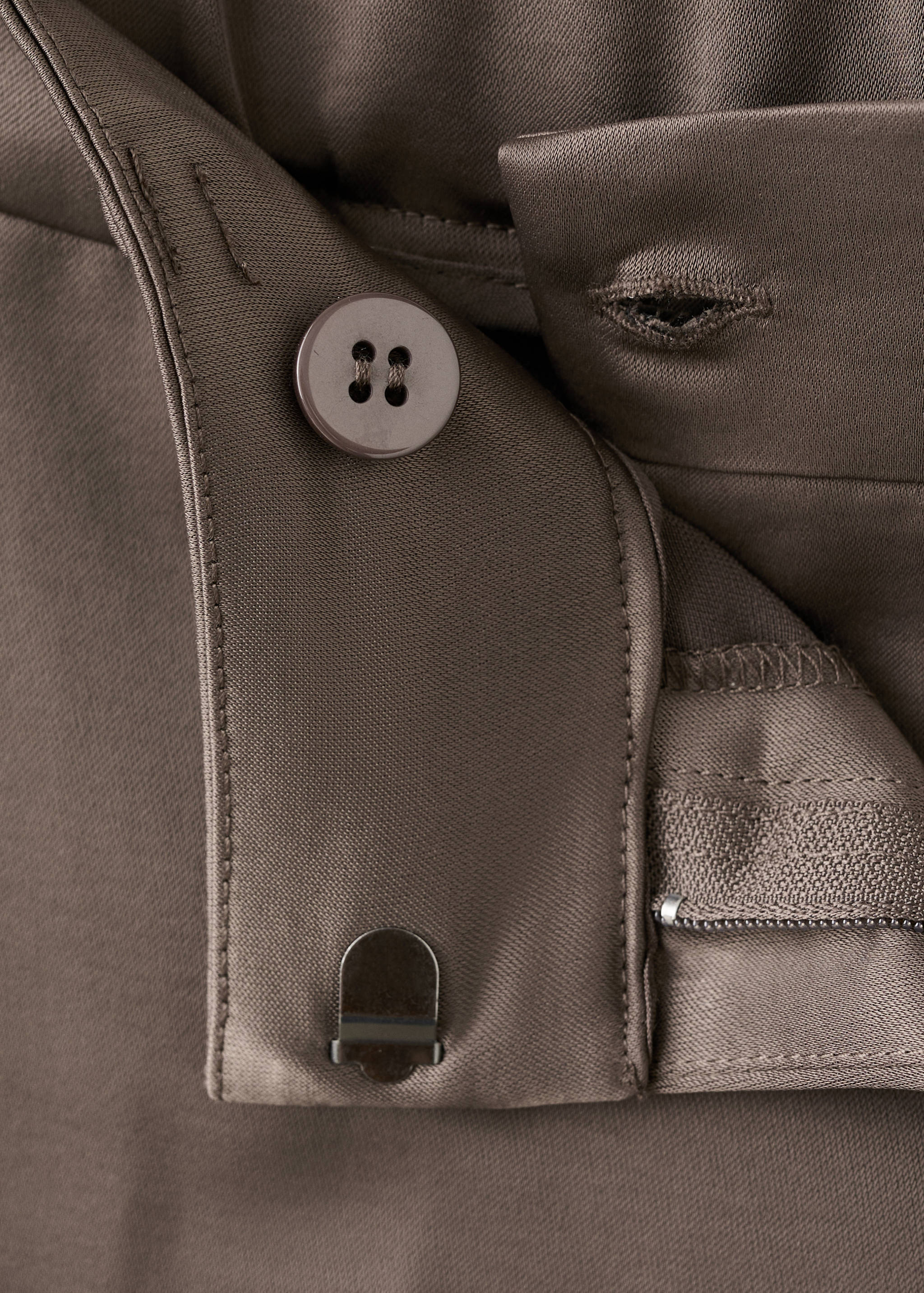 Satin straight-fit trousers - Details of the article 8