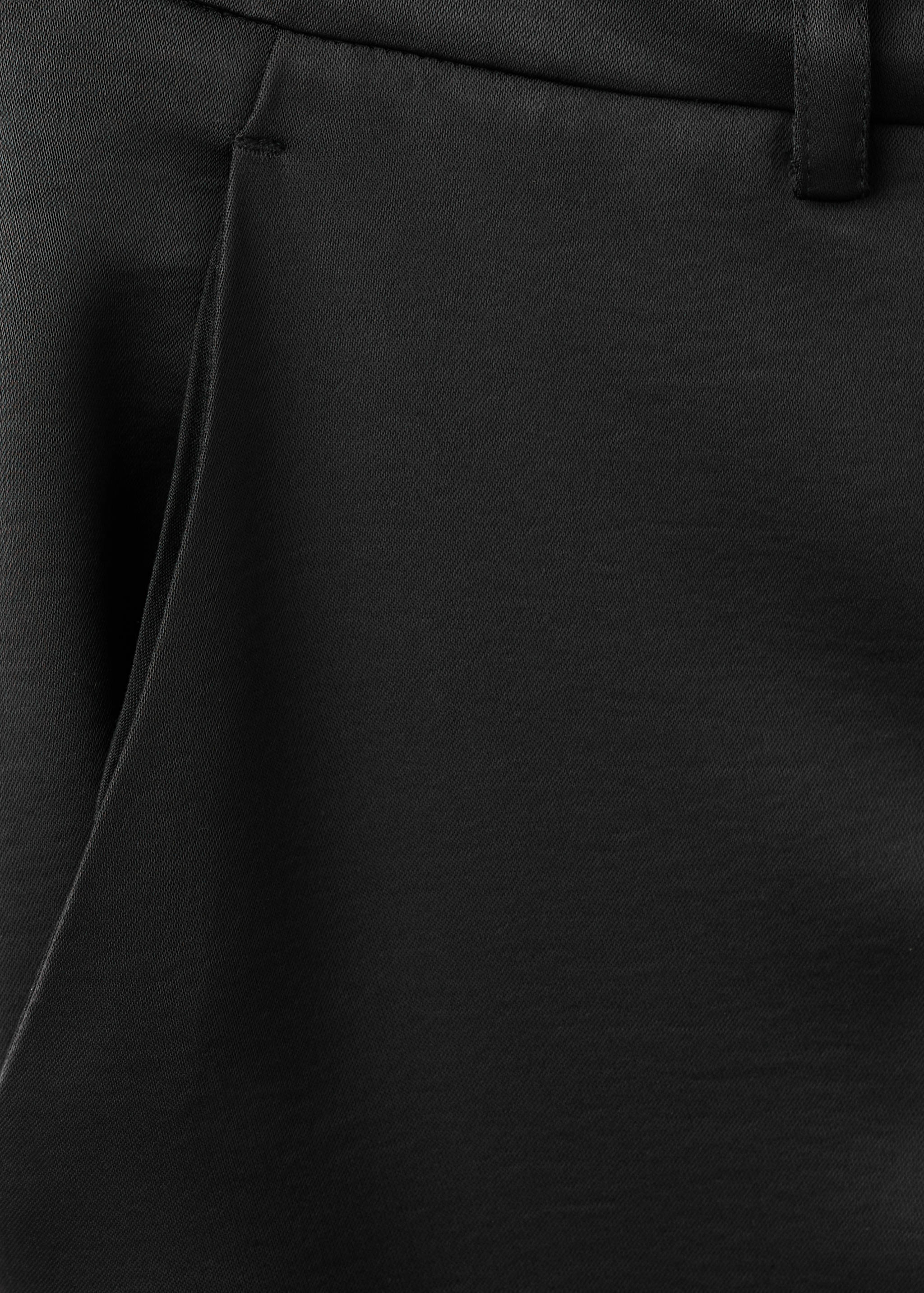 سروال مستقيم من الساتان - تفاصيل المنتج 0