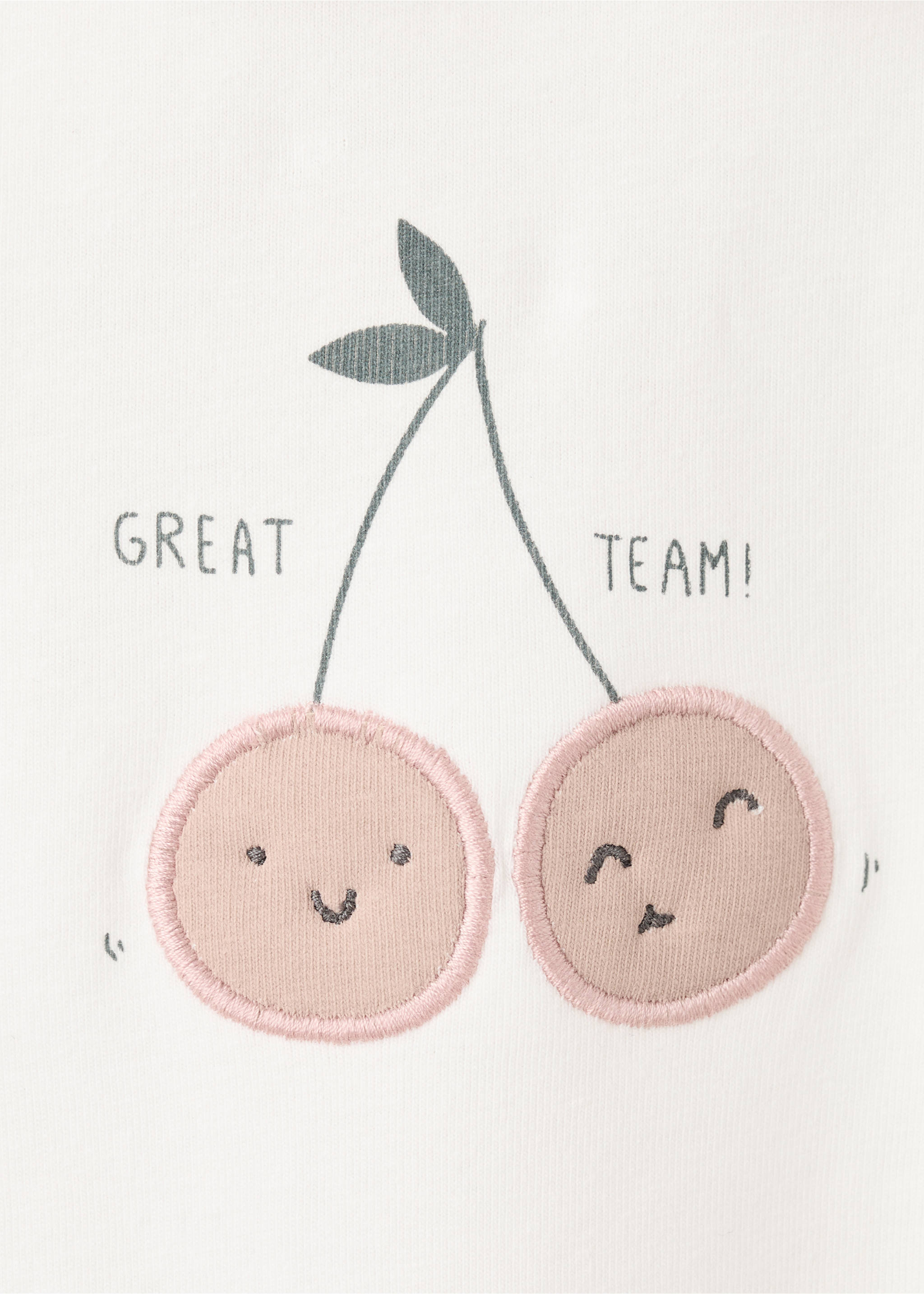 Gemusterter Baumwoll-Body - Detail des Artikels 8, Cremeweiß. Ref: 27071295-00.