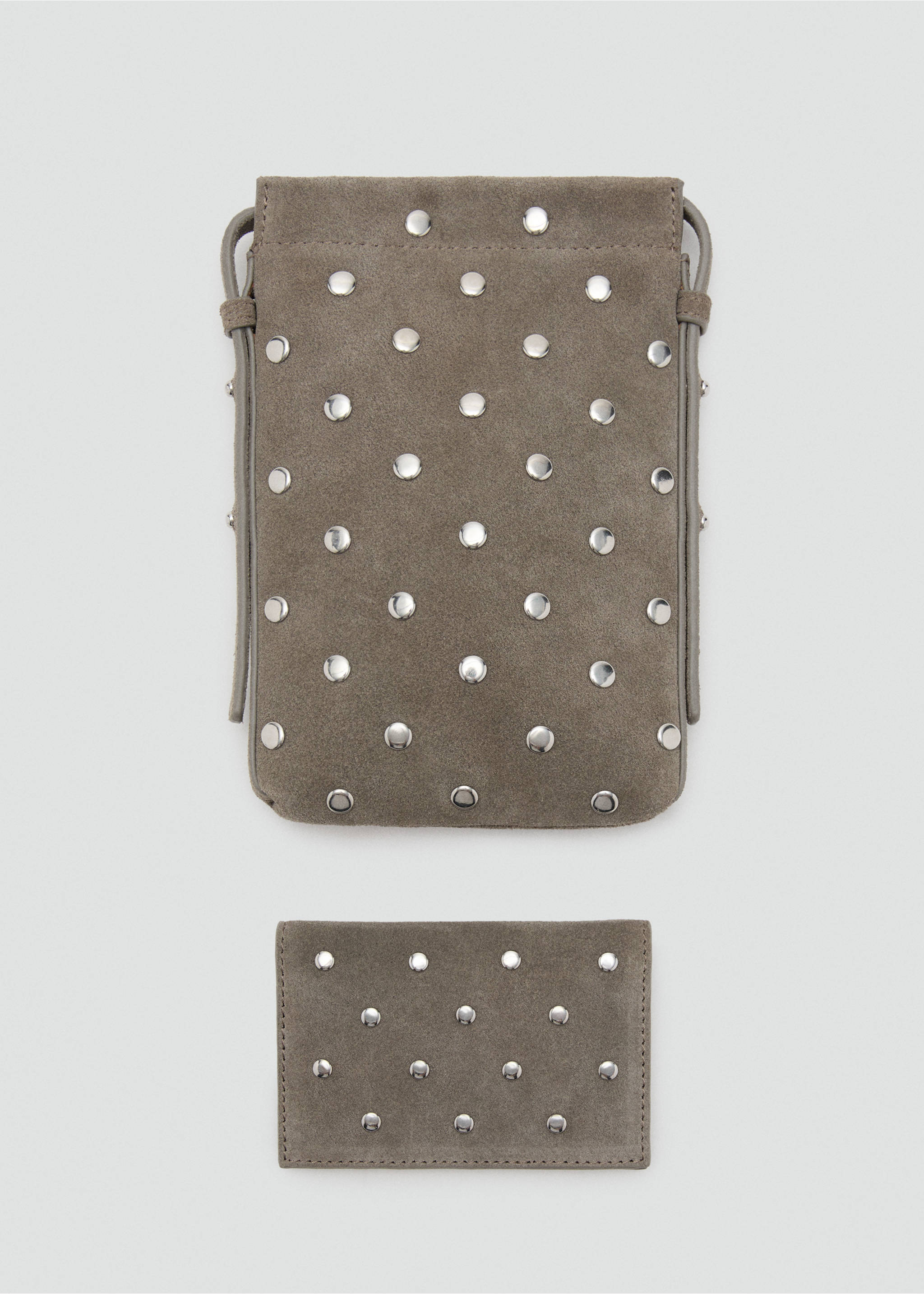 绒面革铆钉手机套 - null, 淡/浅褐色. Ref: 27071299-00.