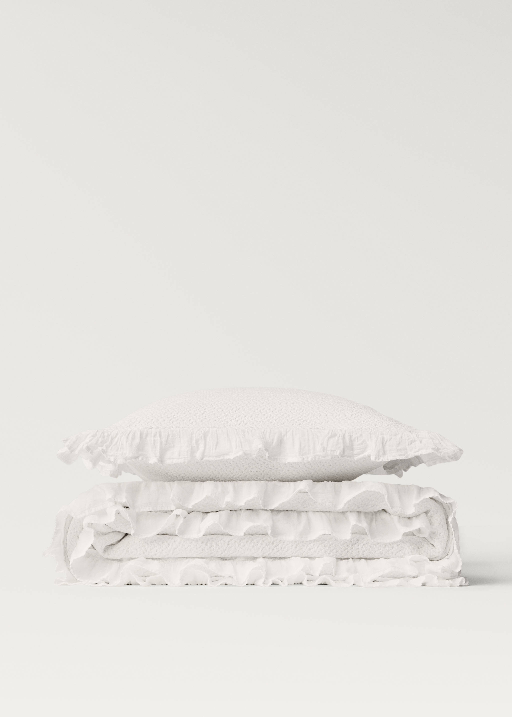 Cotton ruffle-finish bedspread for 90/105 cm bed - Details of the article 3