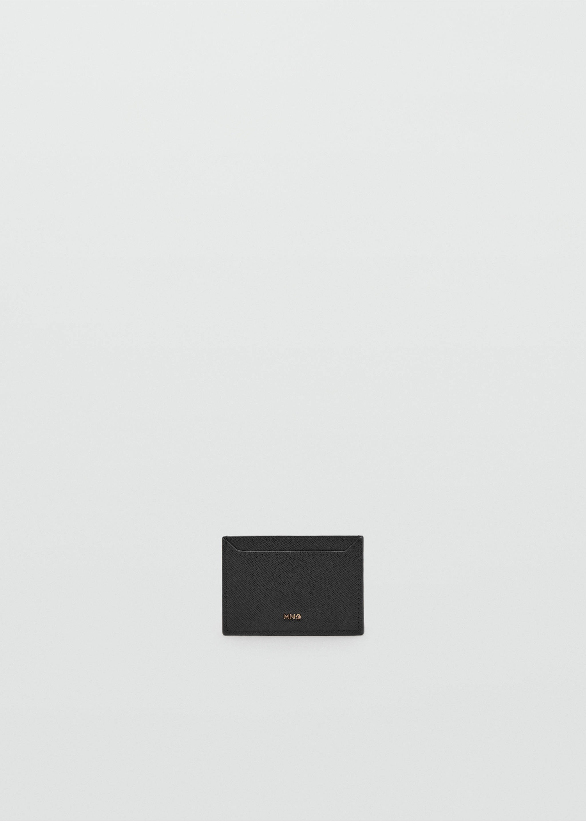 Saffiano-effect cardholder - Article without model, Black. Ref: 27071304-00.