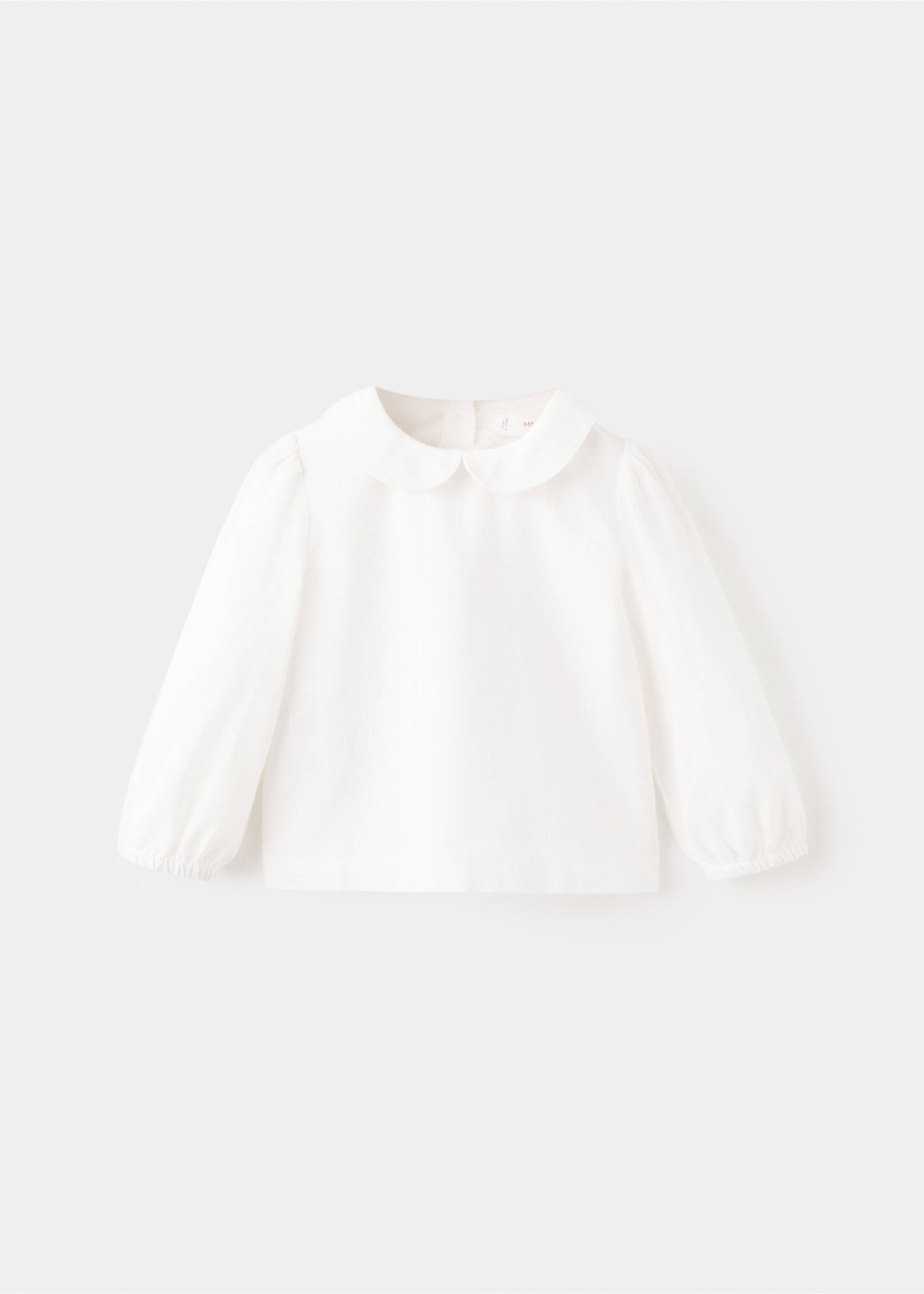 Cotton shirt with baby collar - Article without model, Off White. Ref: 27071308-00.