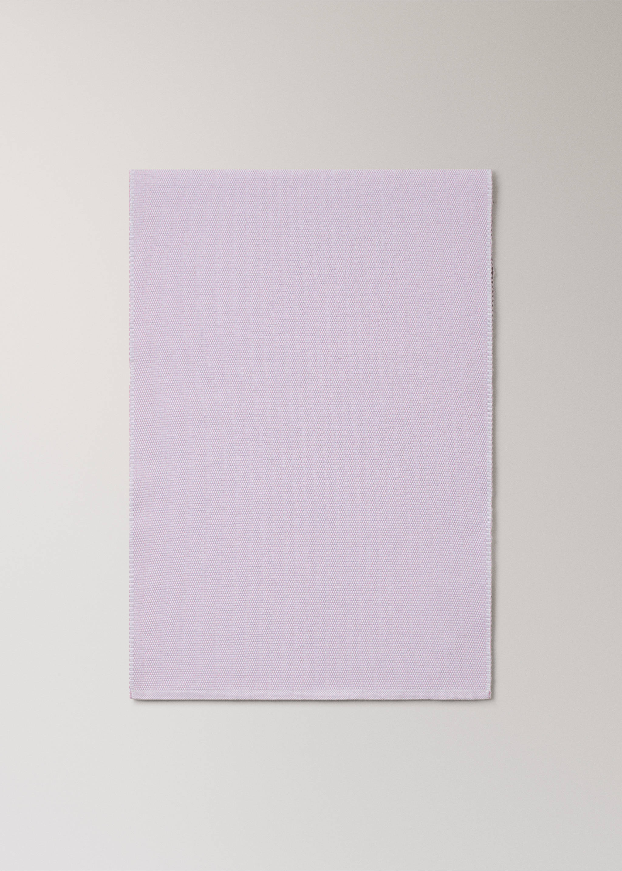 Cotton table runner with mélange effect - Article without model, Lilac. Ref: 27071309-00.