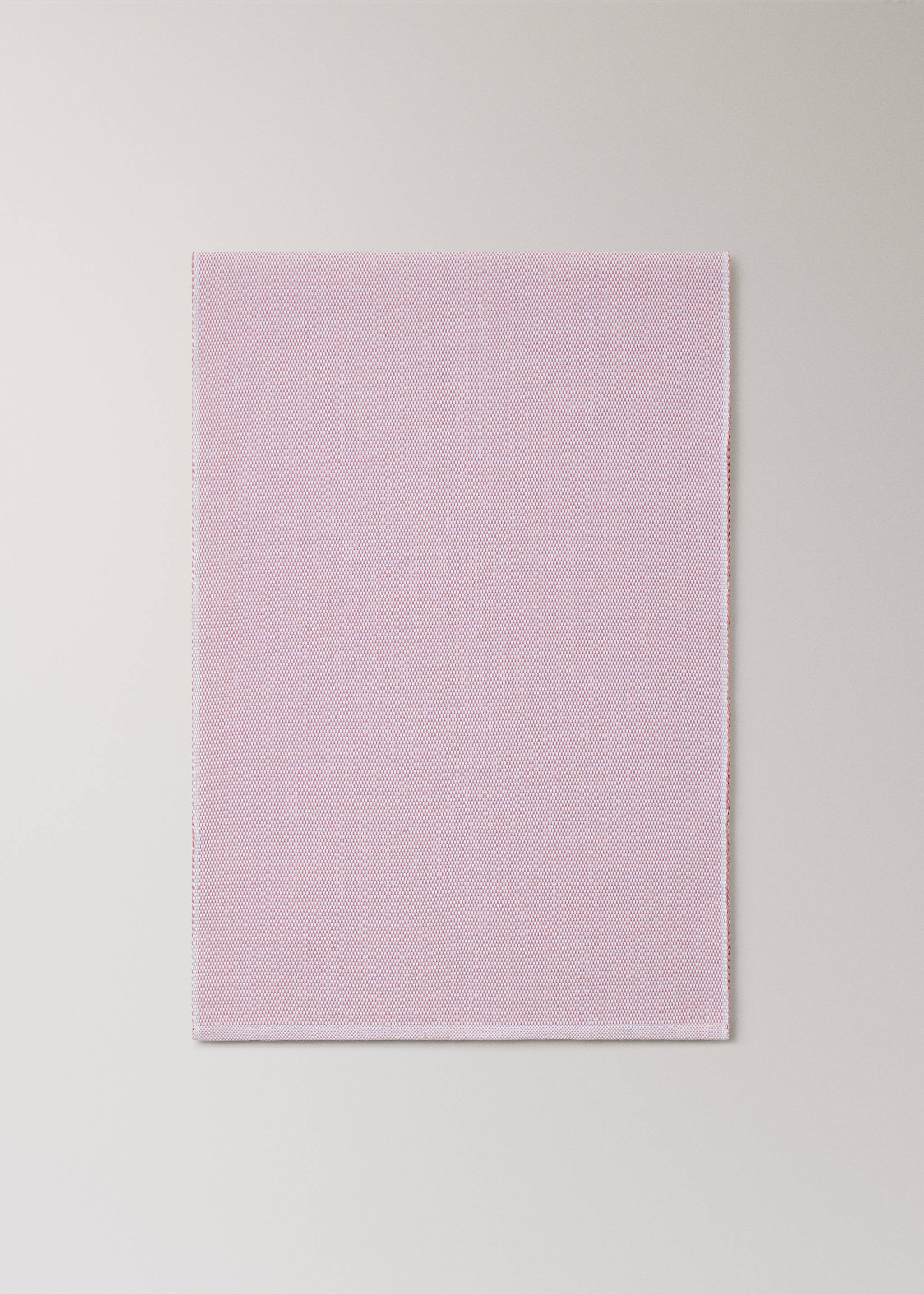 Cotton table runner with mélange effect - Article without model, Pink. Ref: 27071309-00.