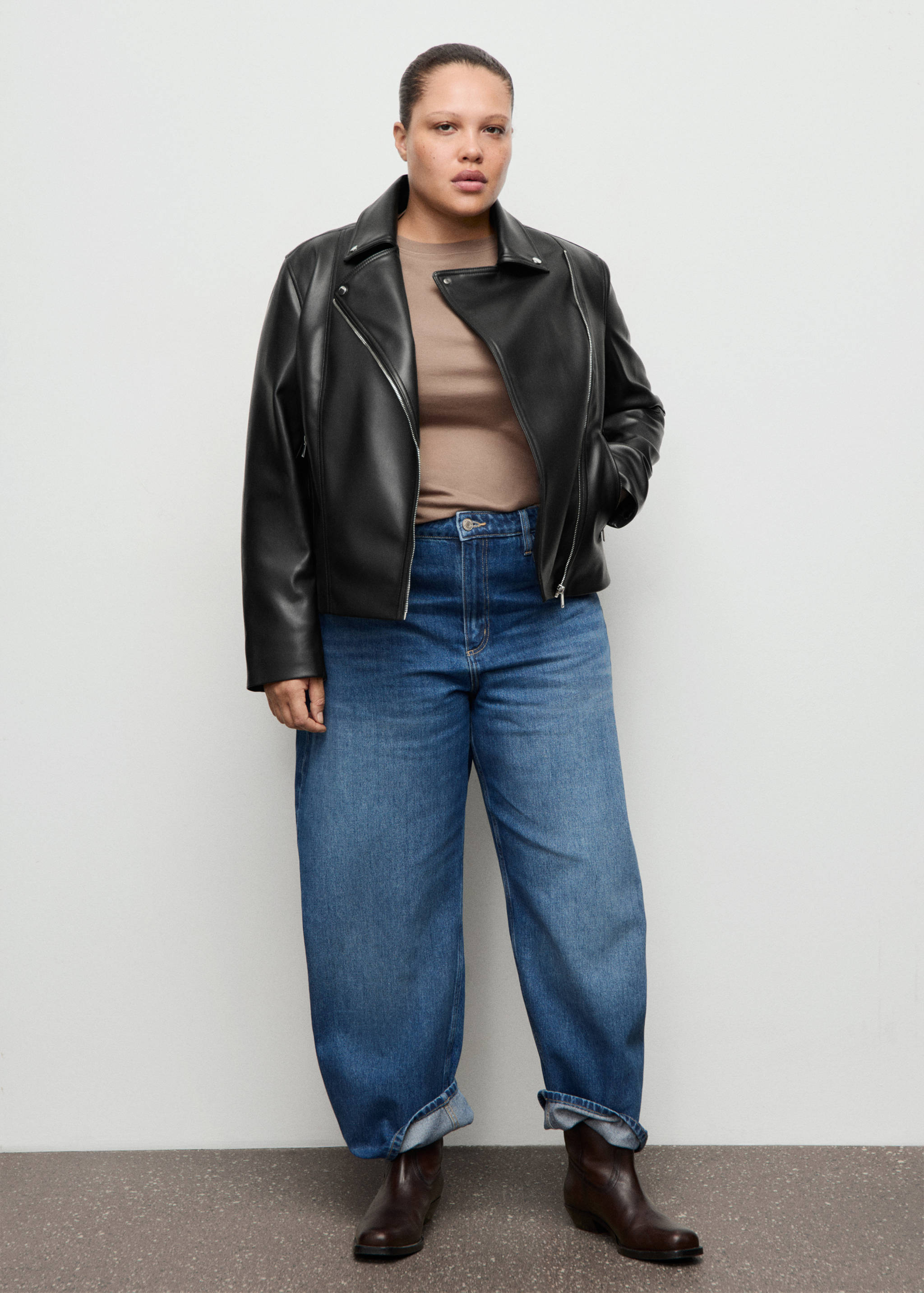 Veste biker cuir synthétique - Détail de l'article 3