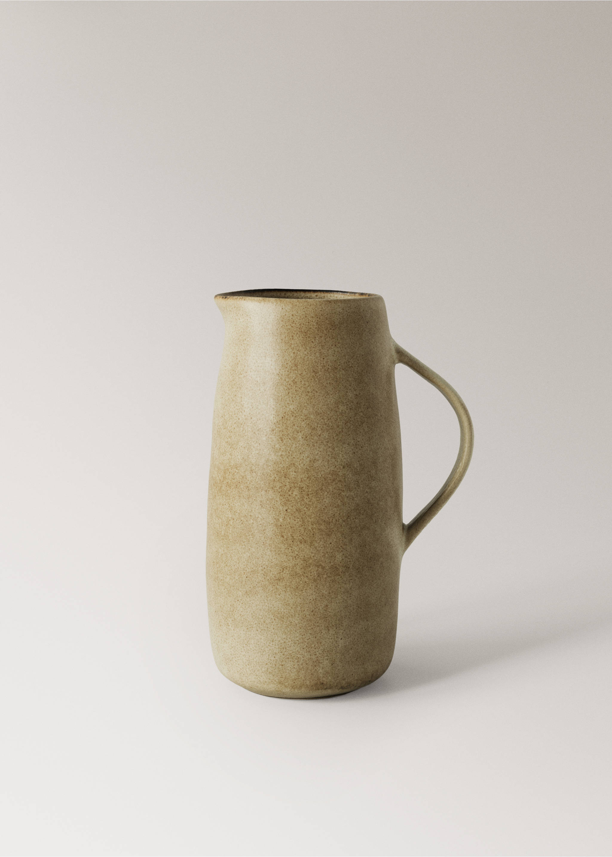 Stoneware jug - Article without model, Light Heather Grey. Ref: 27071312-00.