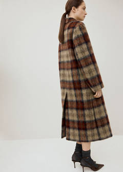 Wool-blend check coat — Beige 3