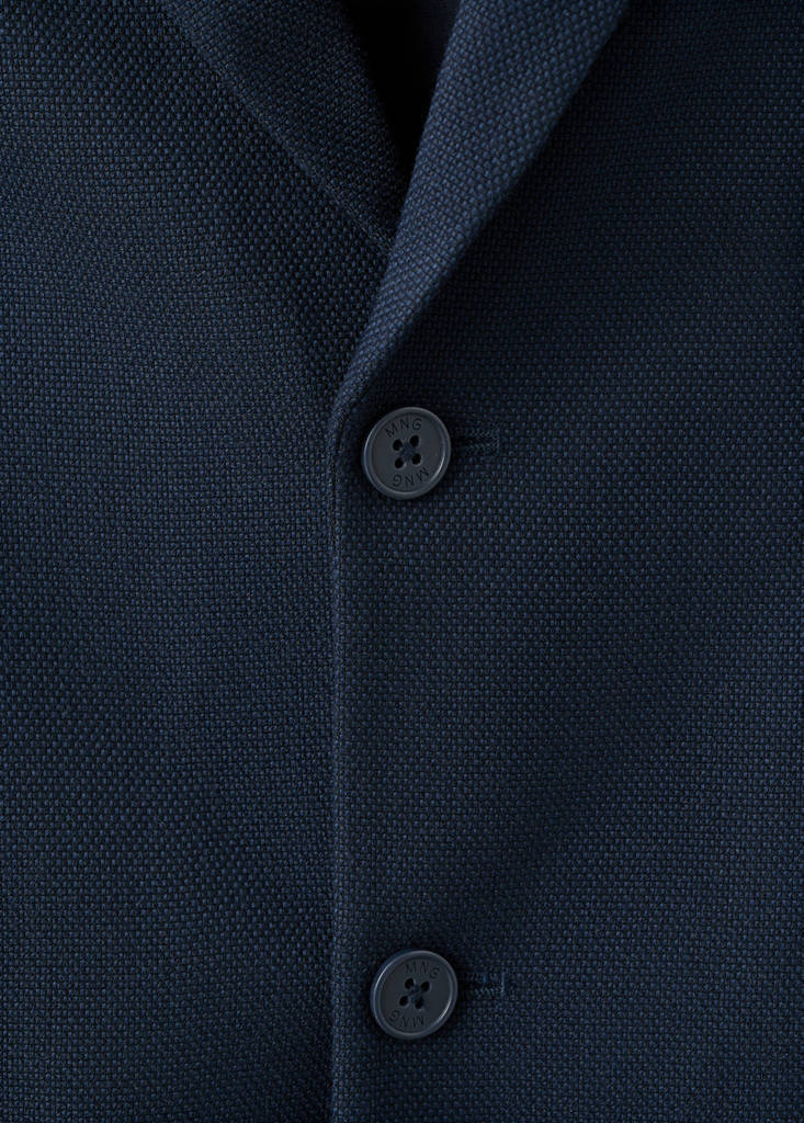 Straight-fit suit jacket — Navy