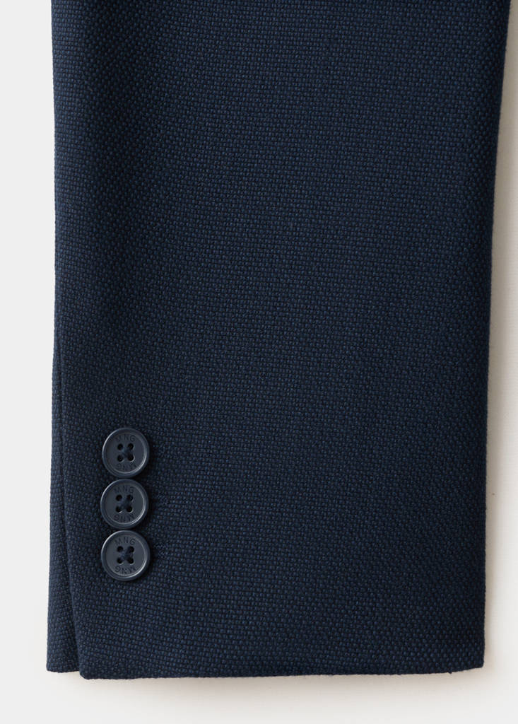 Straight-fit suit jacket — Navy