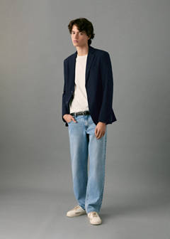 Straight-fit suit jacket — Navy 15