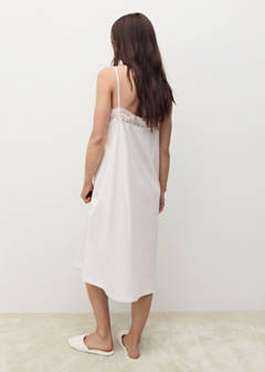Cotton lace nightgown — White 3