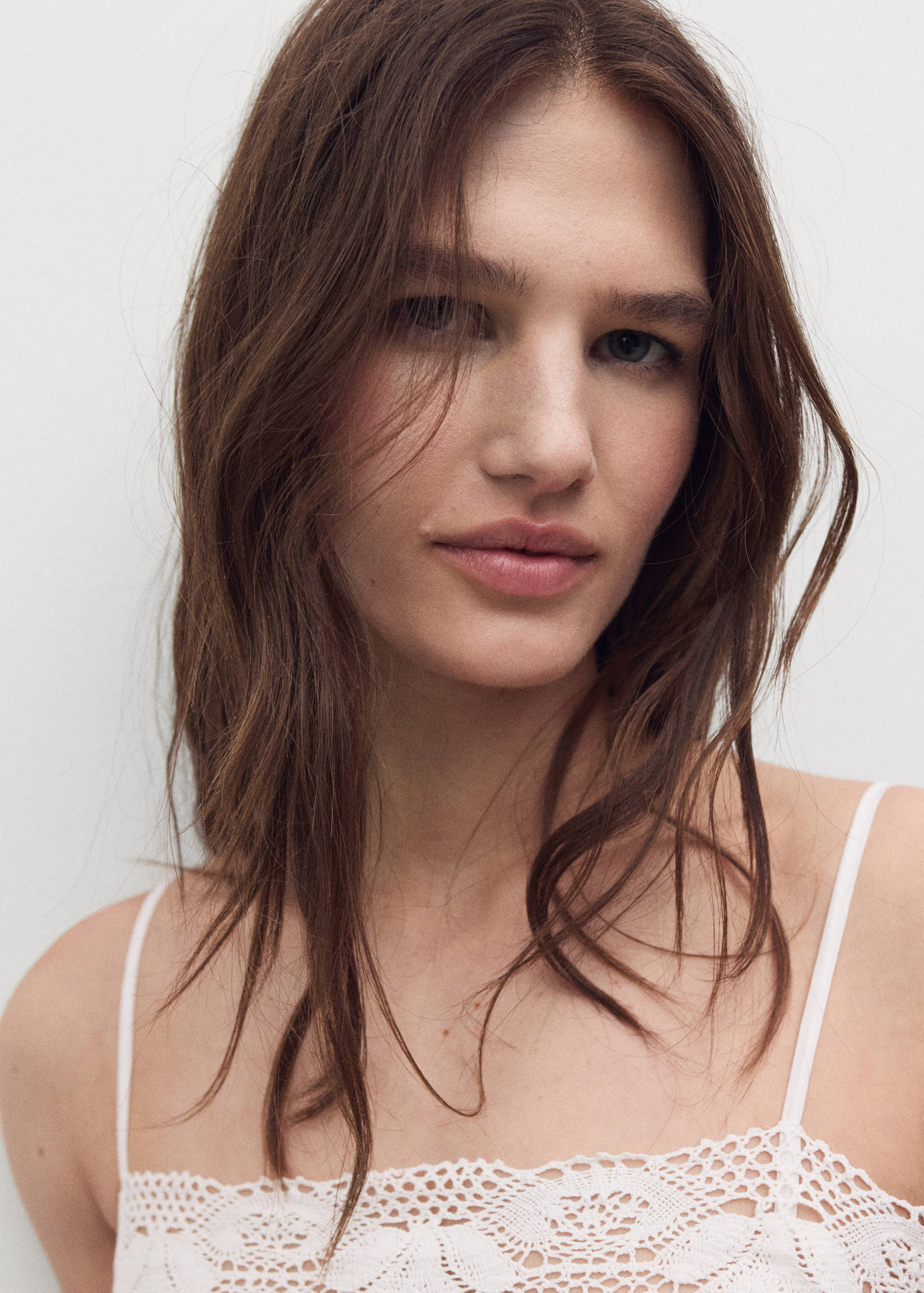 Cotton lace nightgown - Details of the article 1