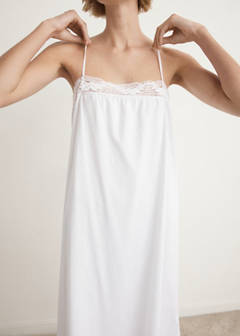 Cotton lace nightgown — White 6