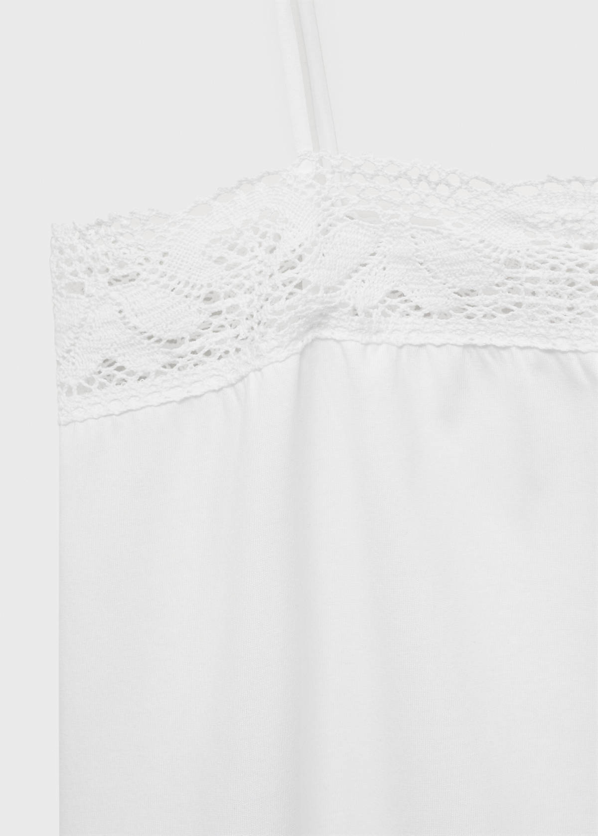 Cotton lace nightgown — White