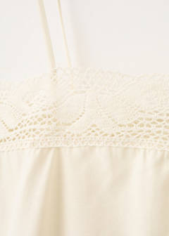 Cotton lace nightgown — Pastel Yellow 7