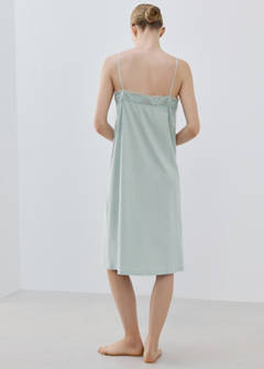 Cotton lace nightgown — Mint Green 3