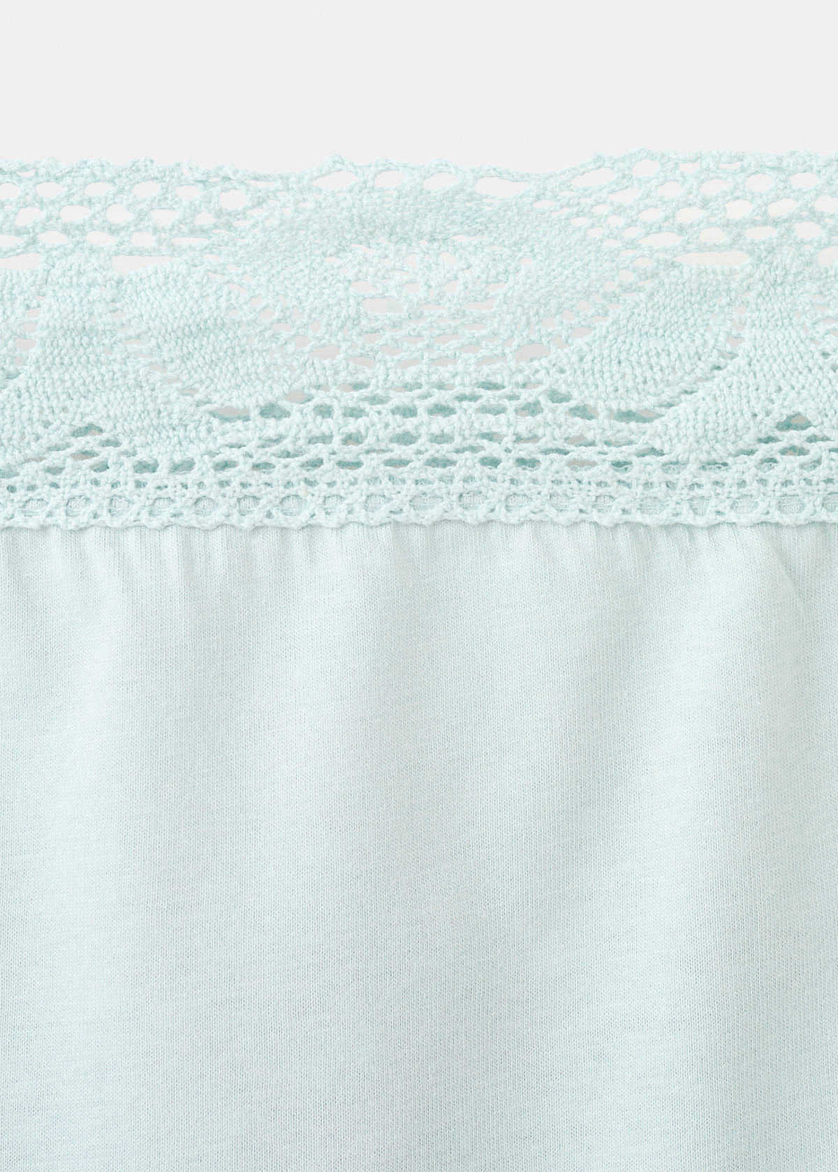 Cotton lace nightgown — Mint Green