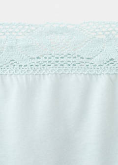 Cotton lace nightgown — Mint Green 7