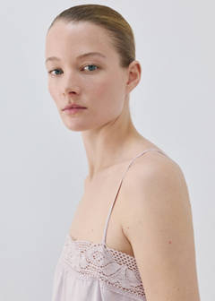 Cotton lace nightgown — Lilac 4