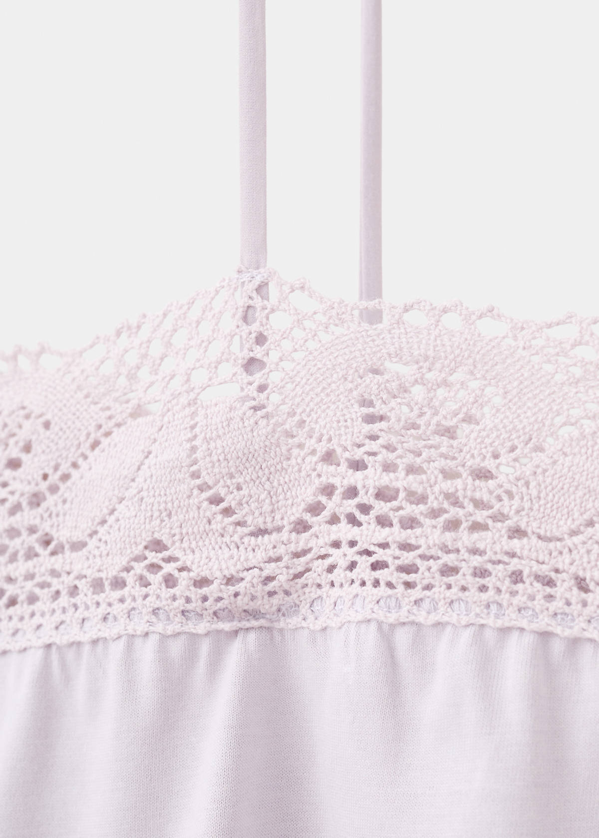 Cotton lace nightgown — Lilac