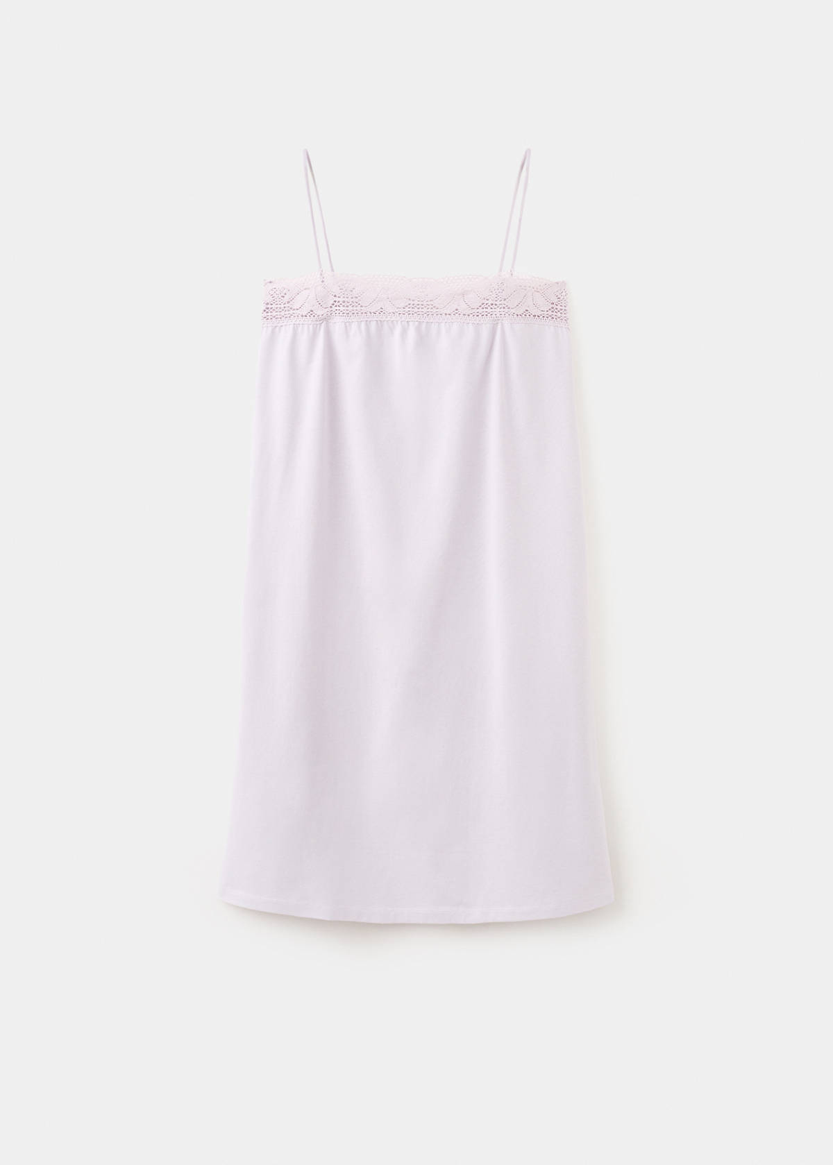 Cotton lace nightgown — Lilac