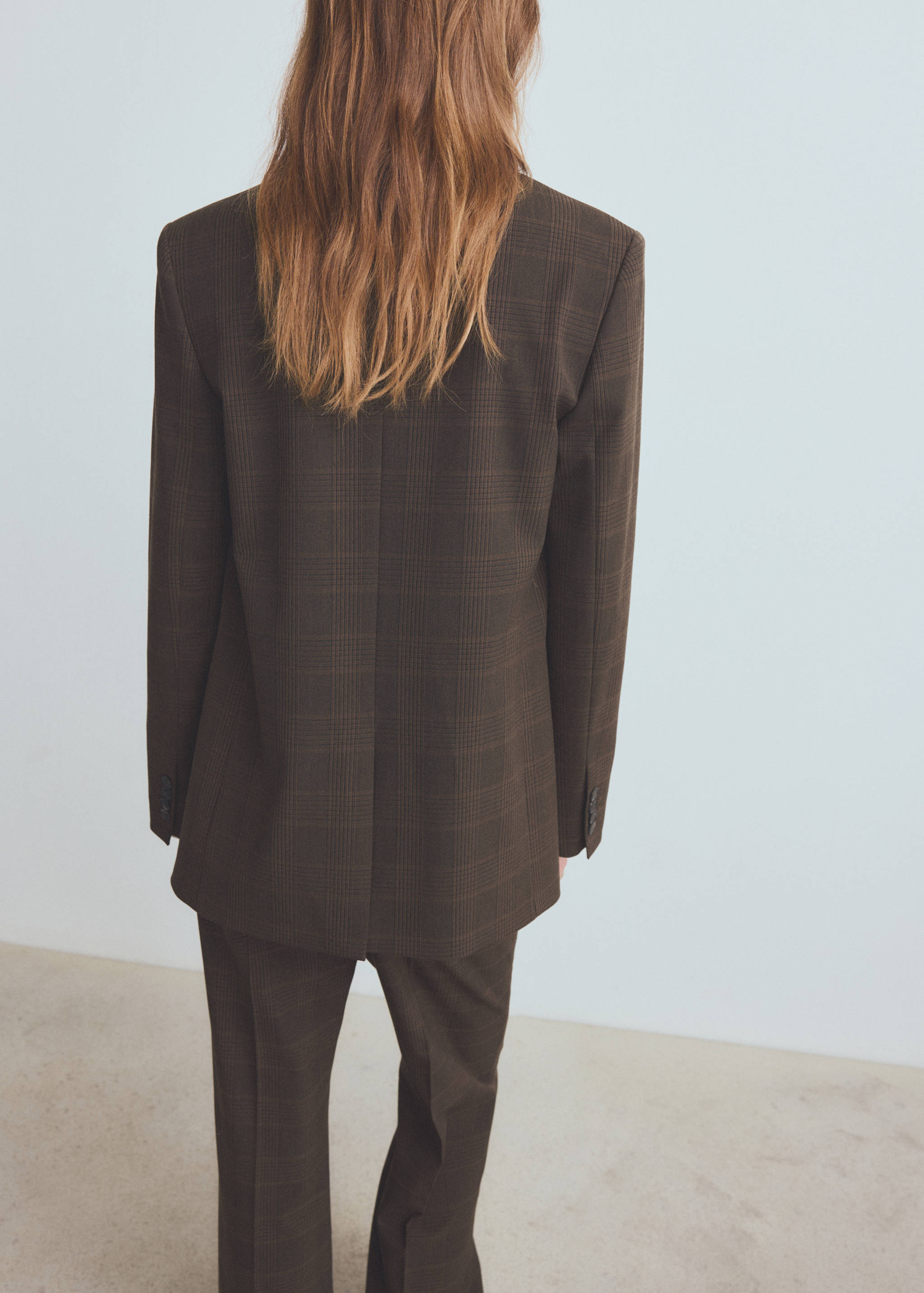 Double-breasted check suit jacket - Reverse of the article