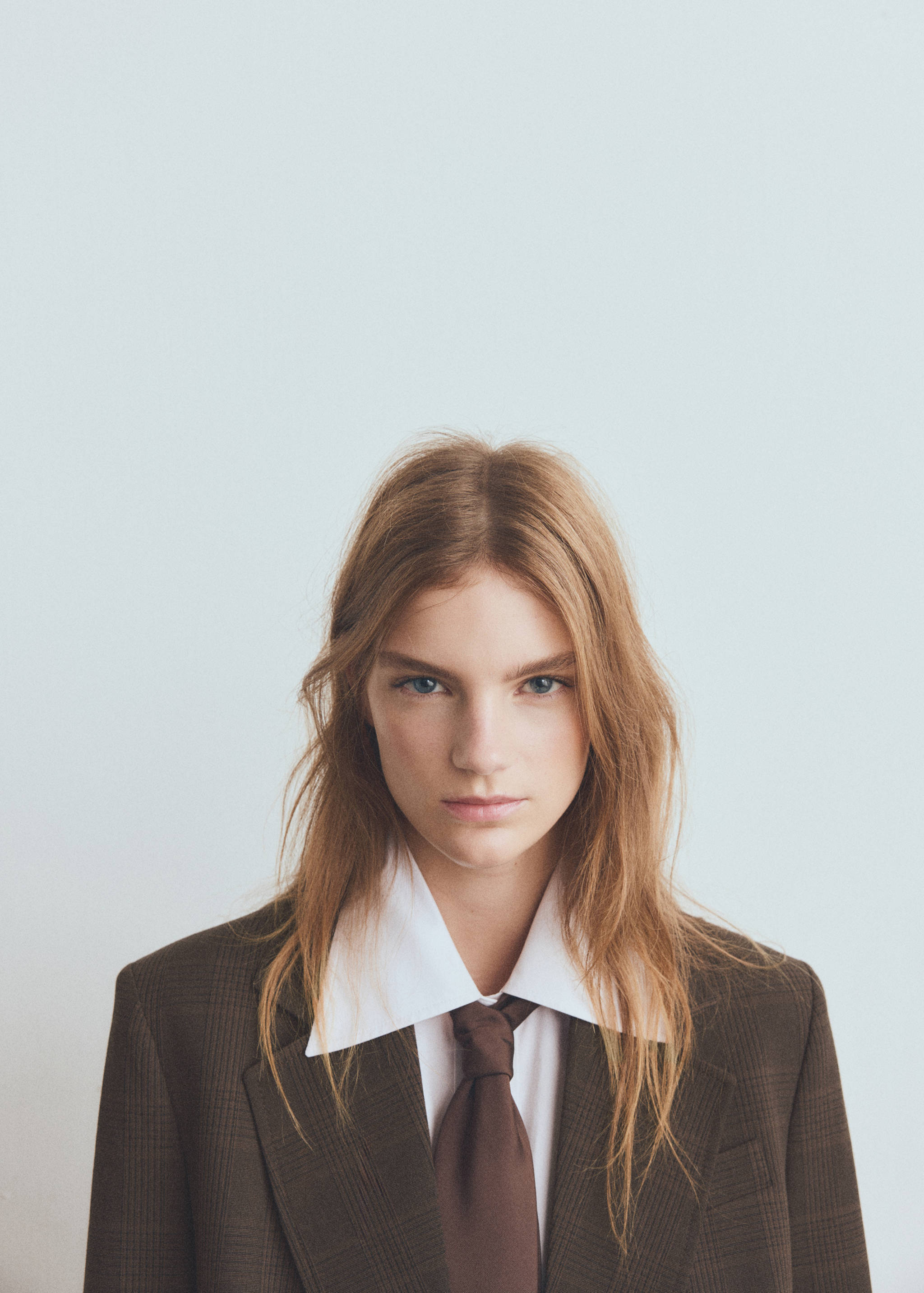 Double-breasted check suit jacket - Details of the article 1