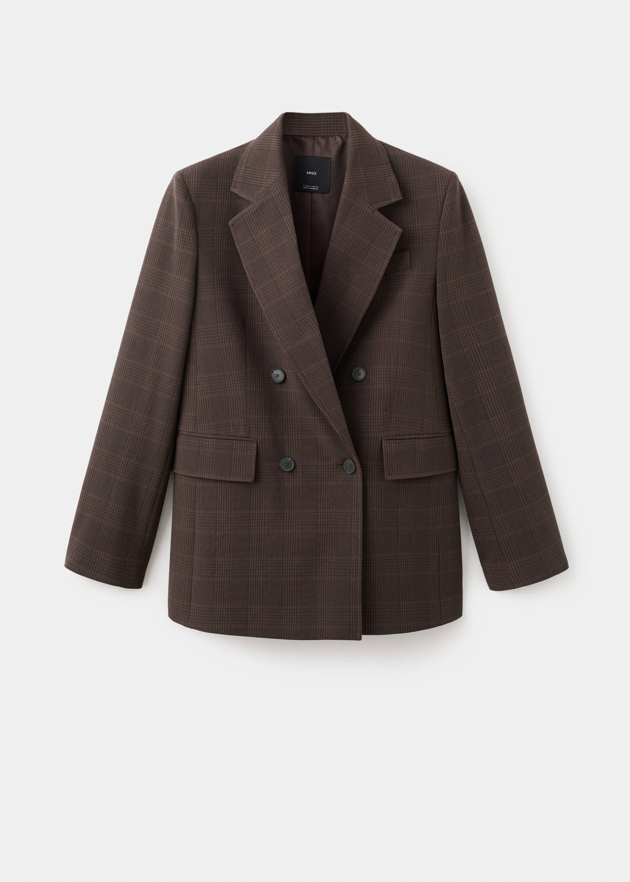Double-breasted check suit jacket - Article without model