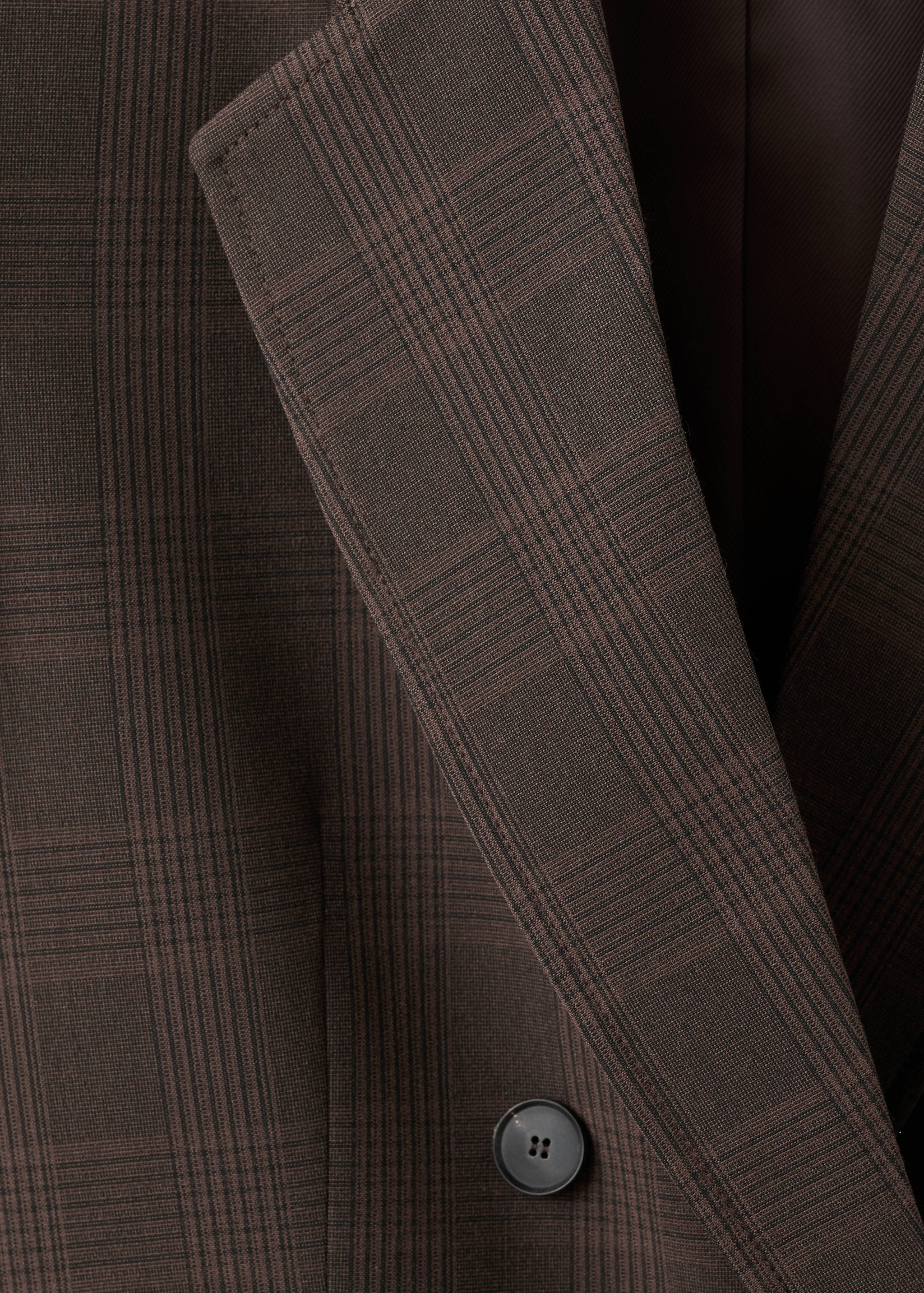 Double-breasted check suit jacket - Details of the article 8