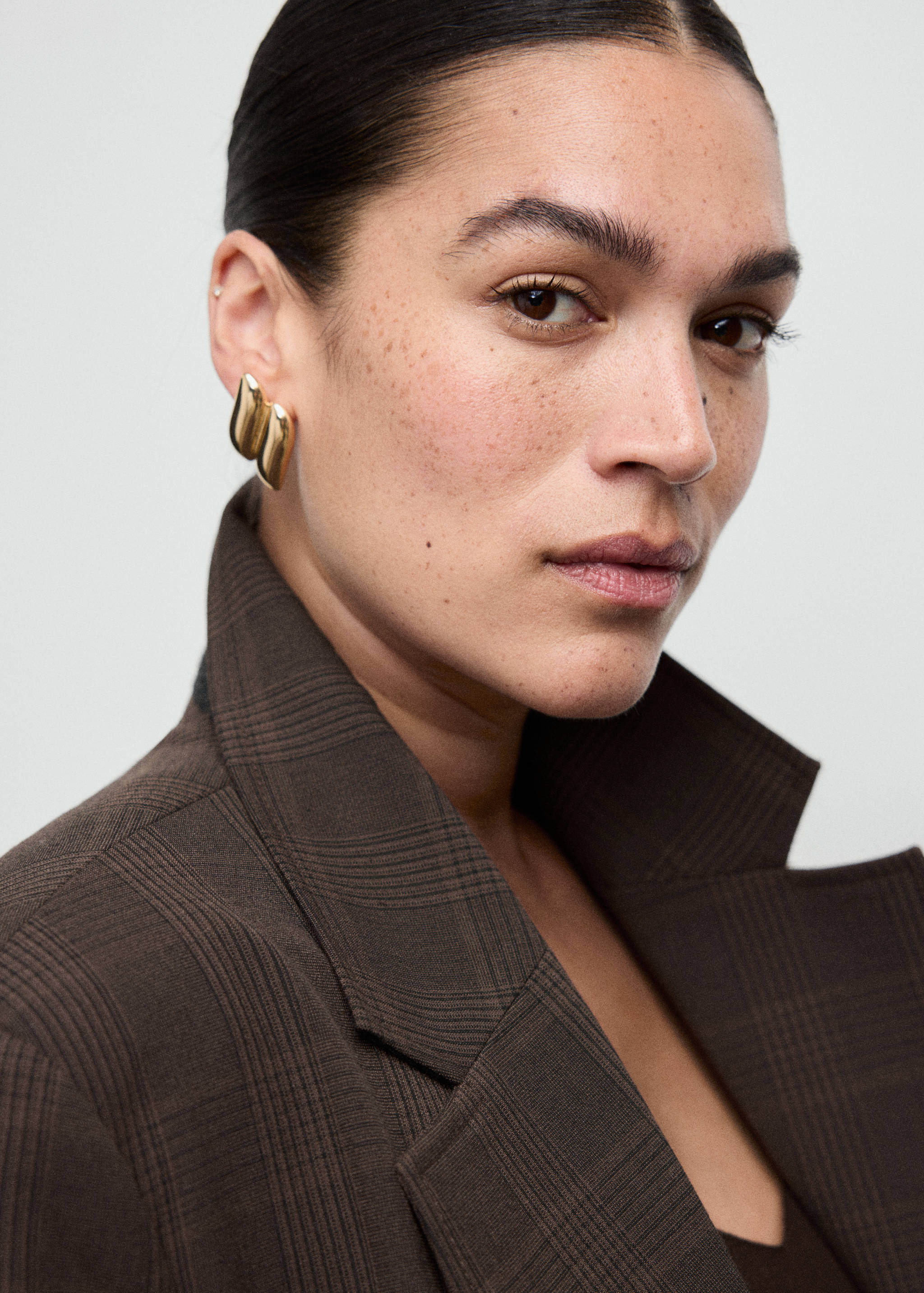 Double-breasted check suit jacket - Details of the article 4