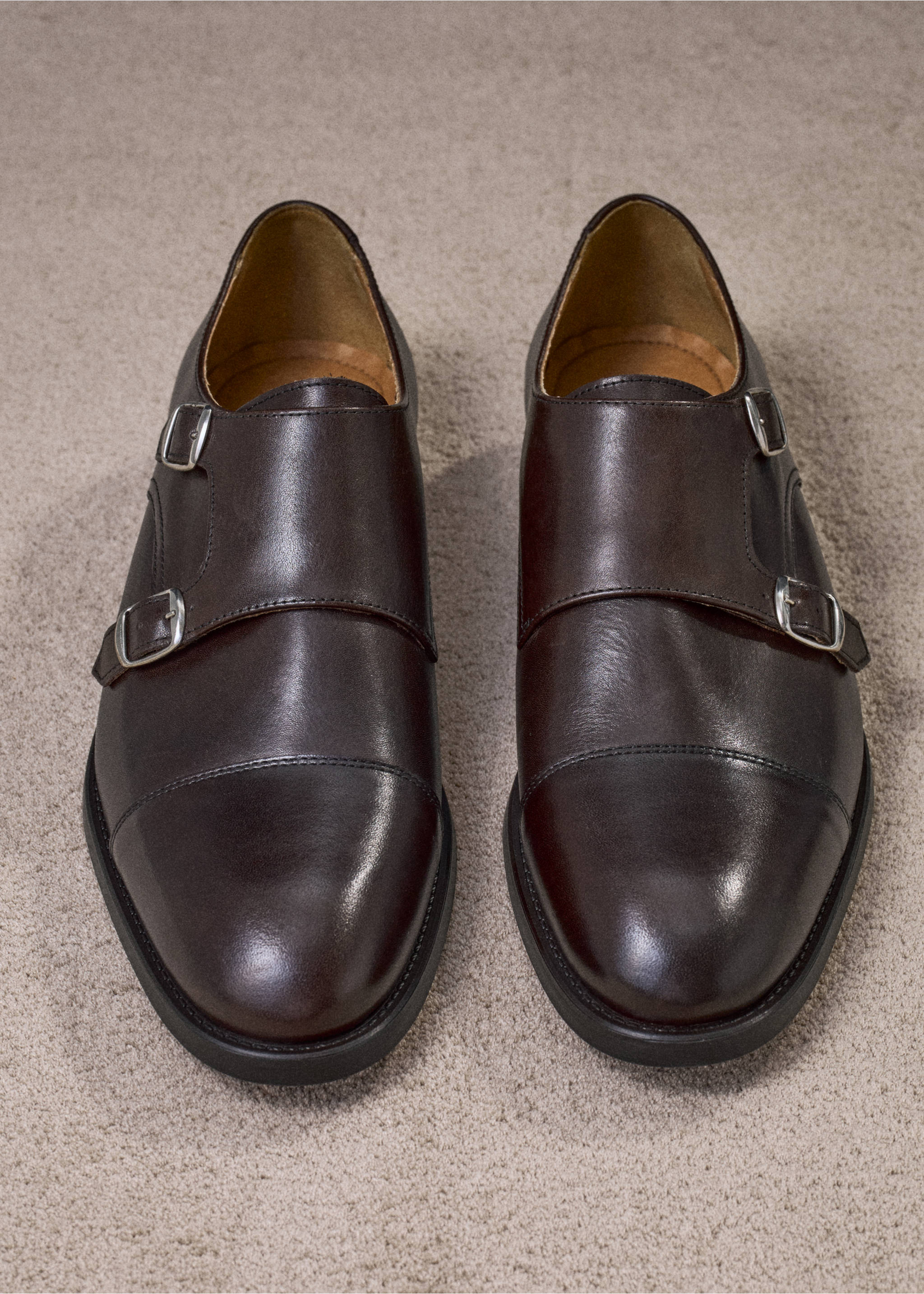 Chaussures cuir double boucle - Détail de l'article 9, Marron. Ref: 27071325-00.