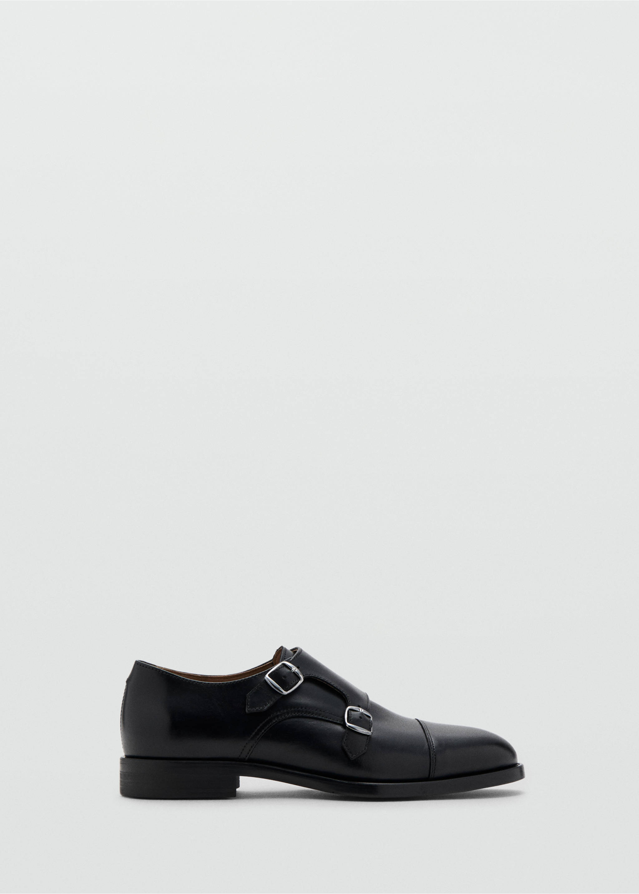 Zapato piel doble hebilla - Artículo sin modelo, Negro. Ref: 27071325-00.