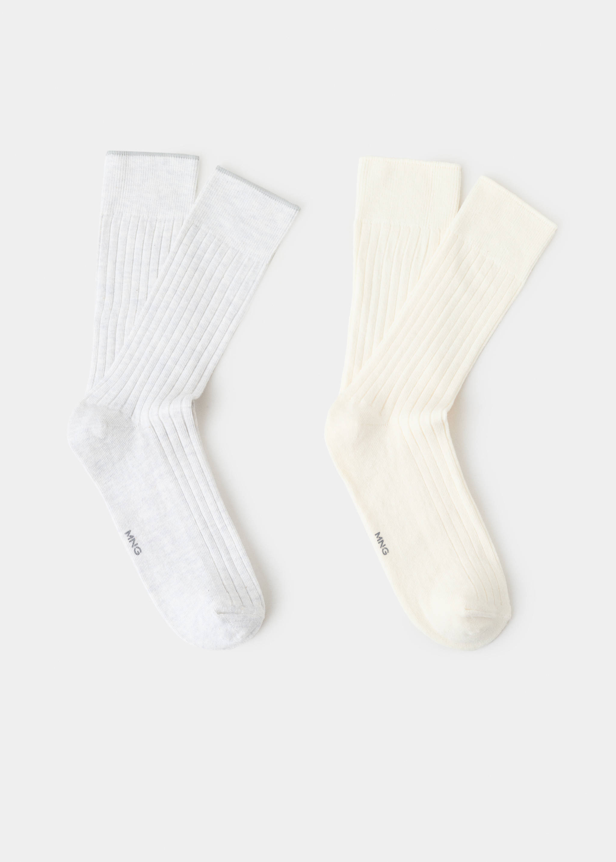 Pack of 2 ribbed cotton socks - Article without model