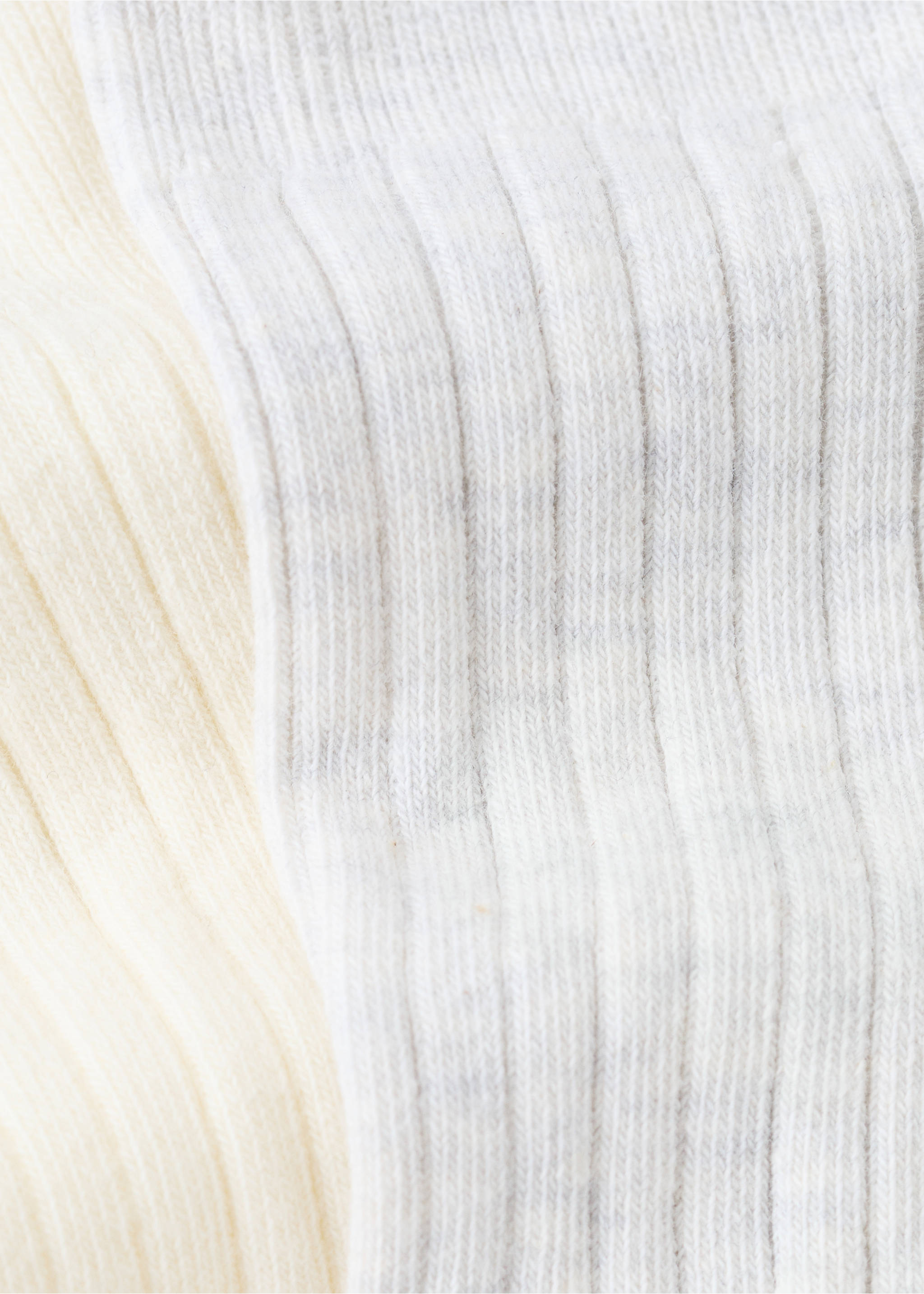 Pack of 2 ribbed cotton socks - Details of the article 0, Ecru. Ref: 27071326-00.