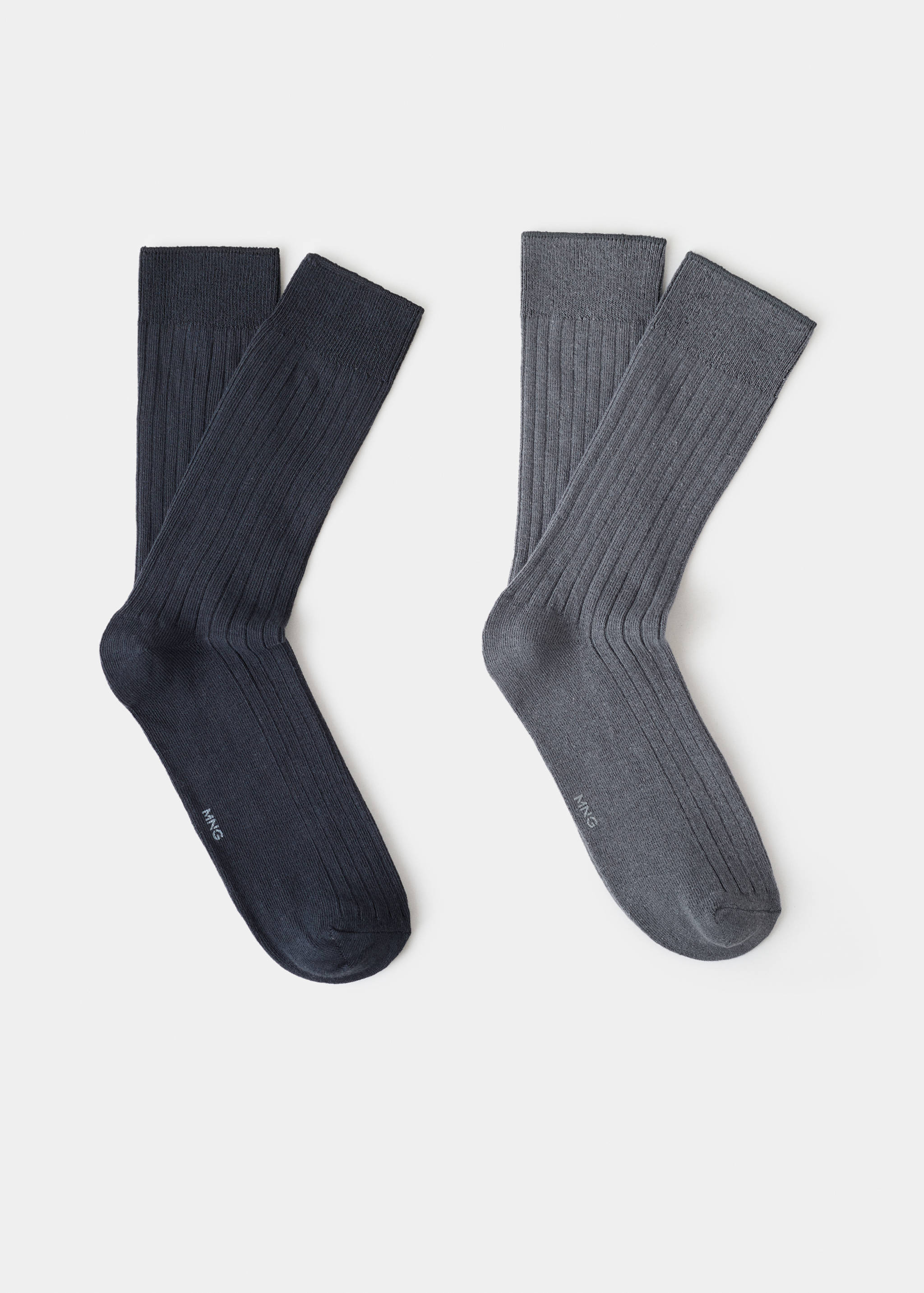 Pack of 2 ribbed cotton socks - Article without model