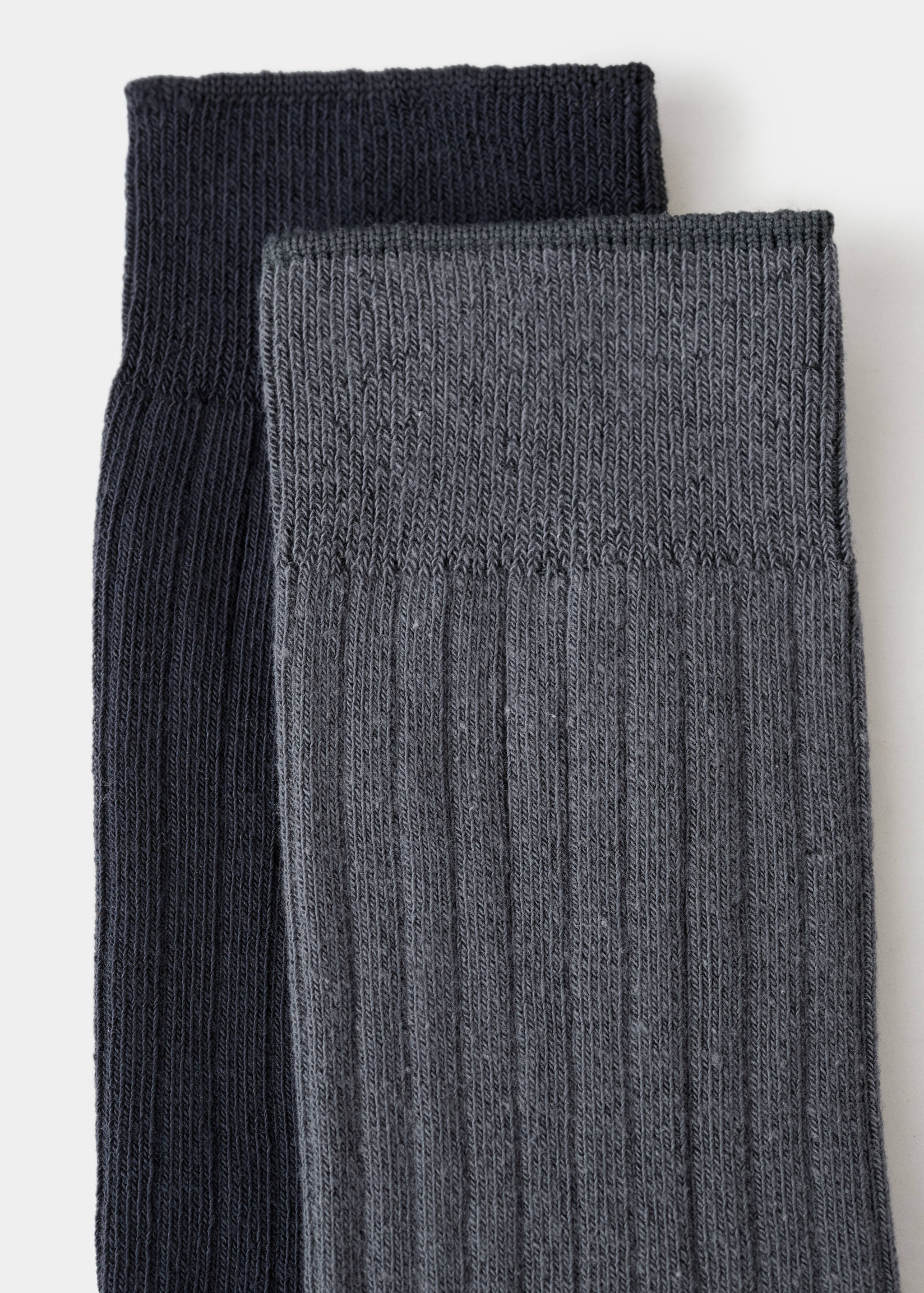Pack of 2 ribbed cotton socks - Reverse of the article