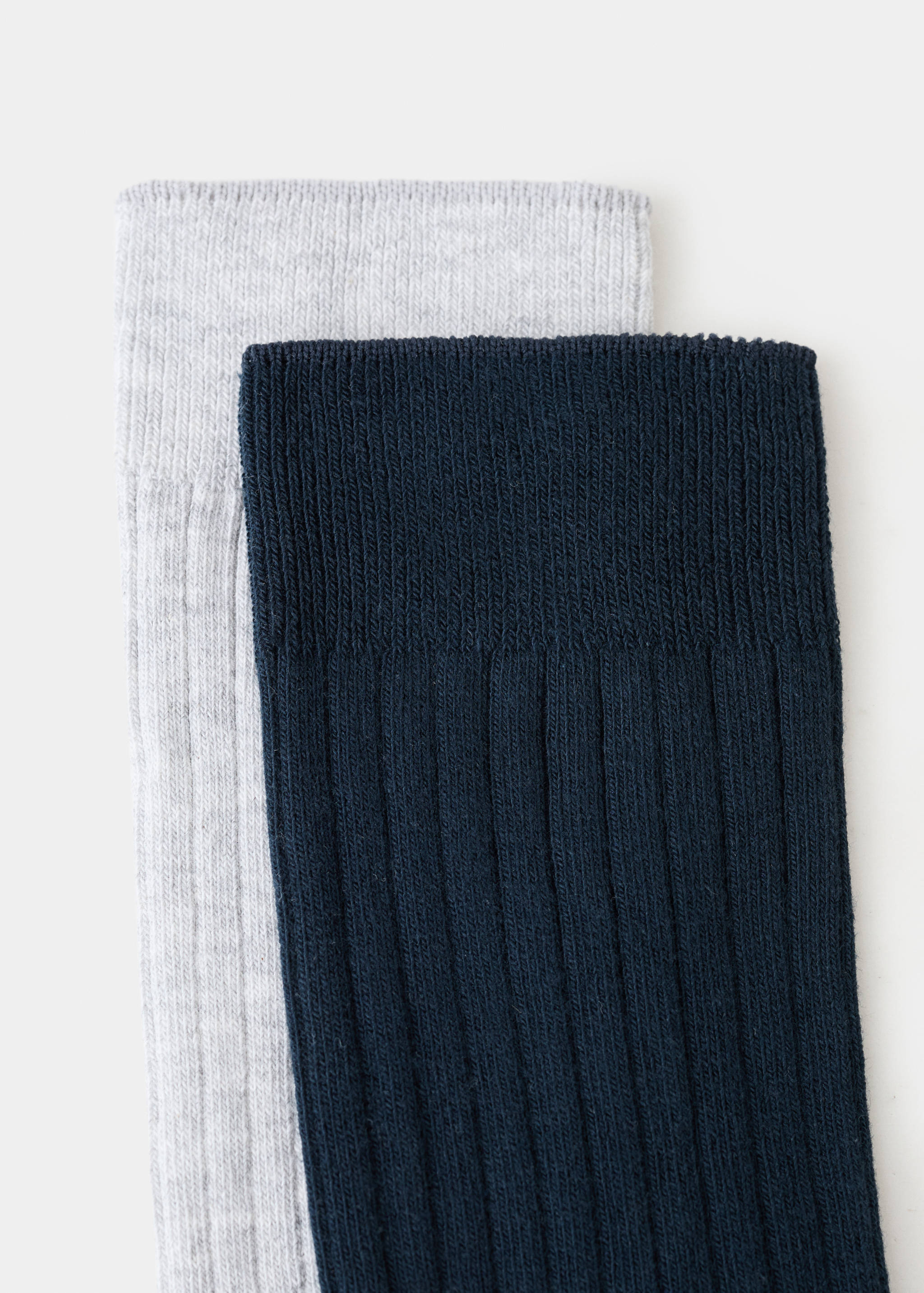 Pack of 2 ribbed cotton socks - Reverse of the article