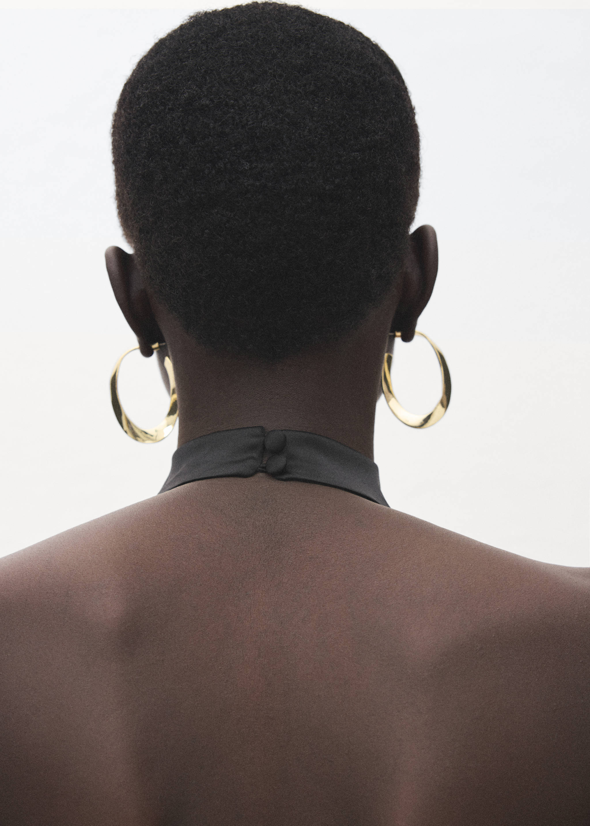 Draped neck satin top - Details of the article 6