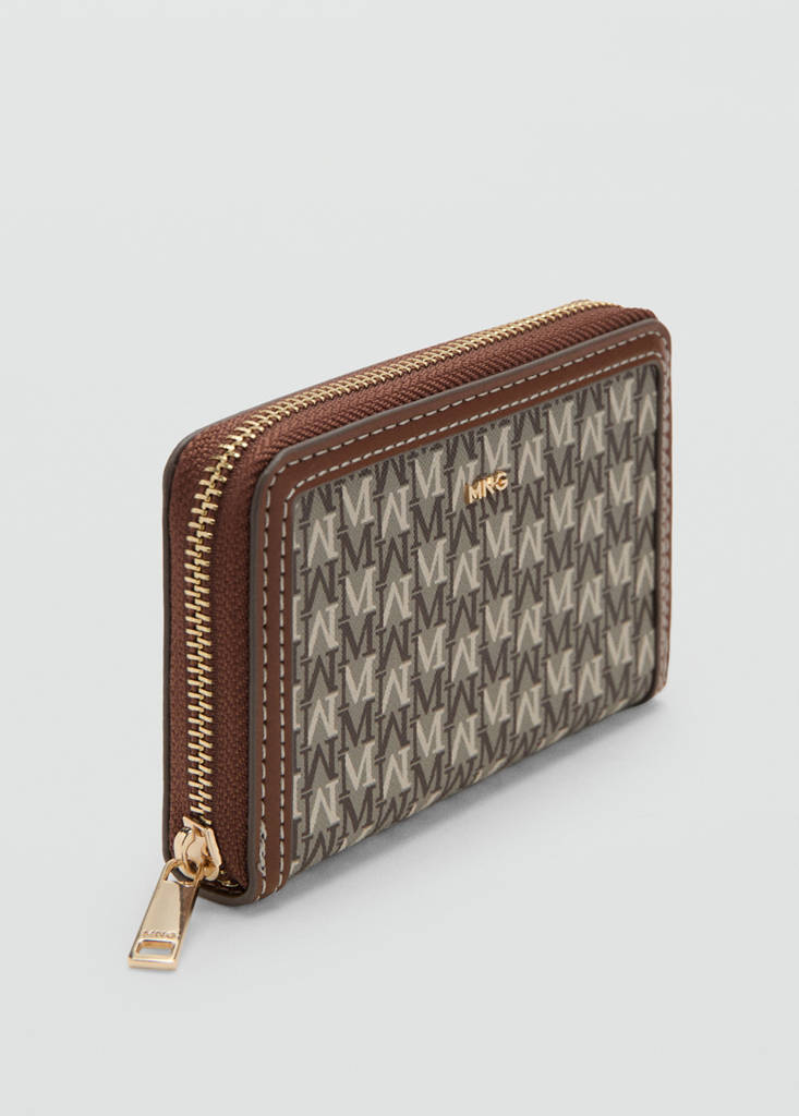 Medium wallet with logo print — Leather