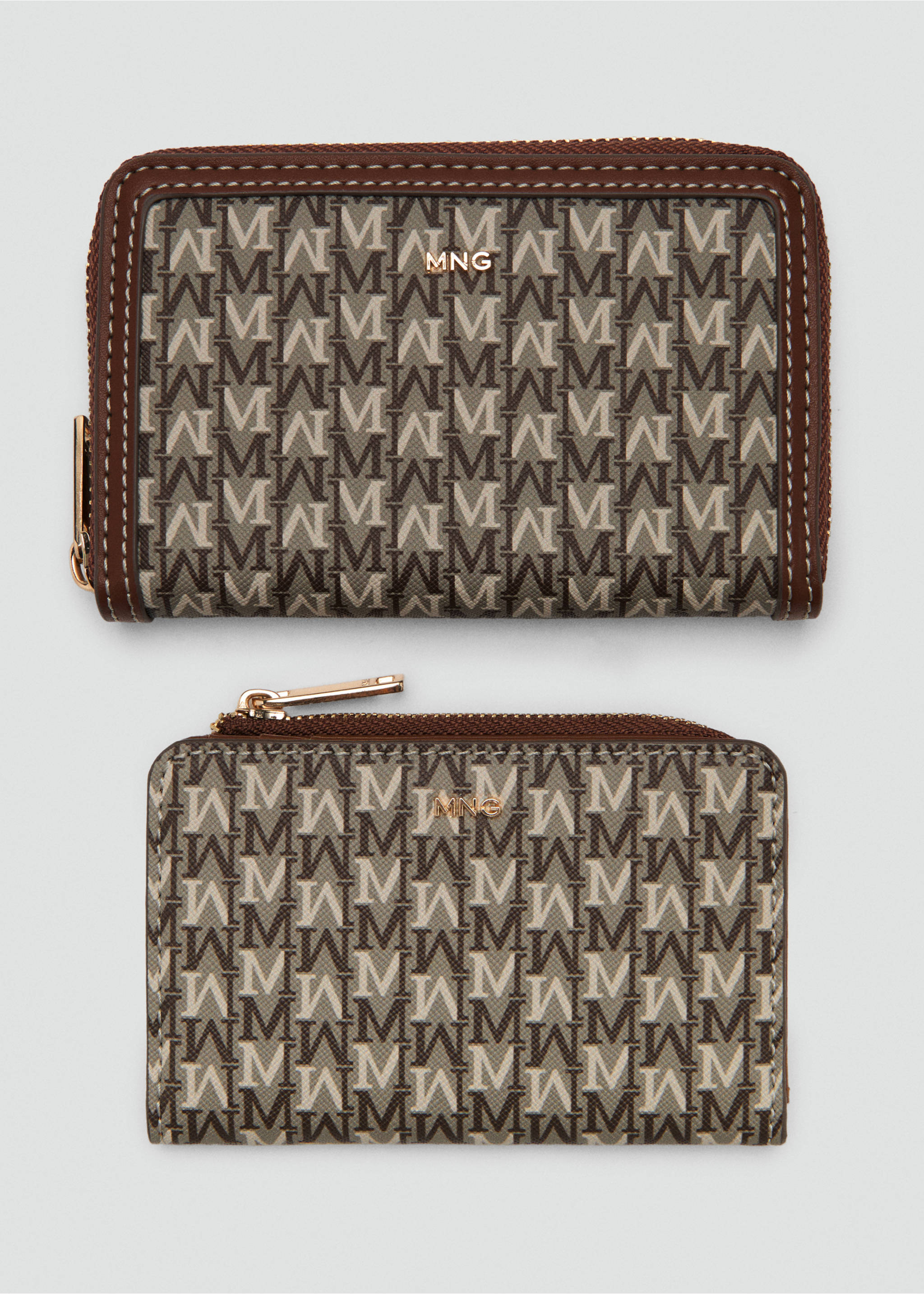 محفظة متوسطة بطباعة الشعار - تفاصيل المنتج 2, جلد. Ref: 27071331-00.