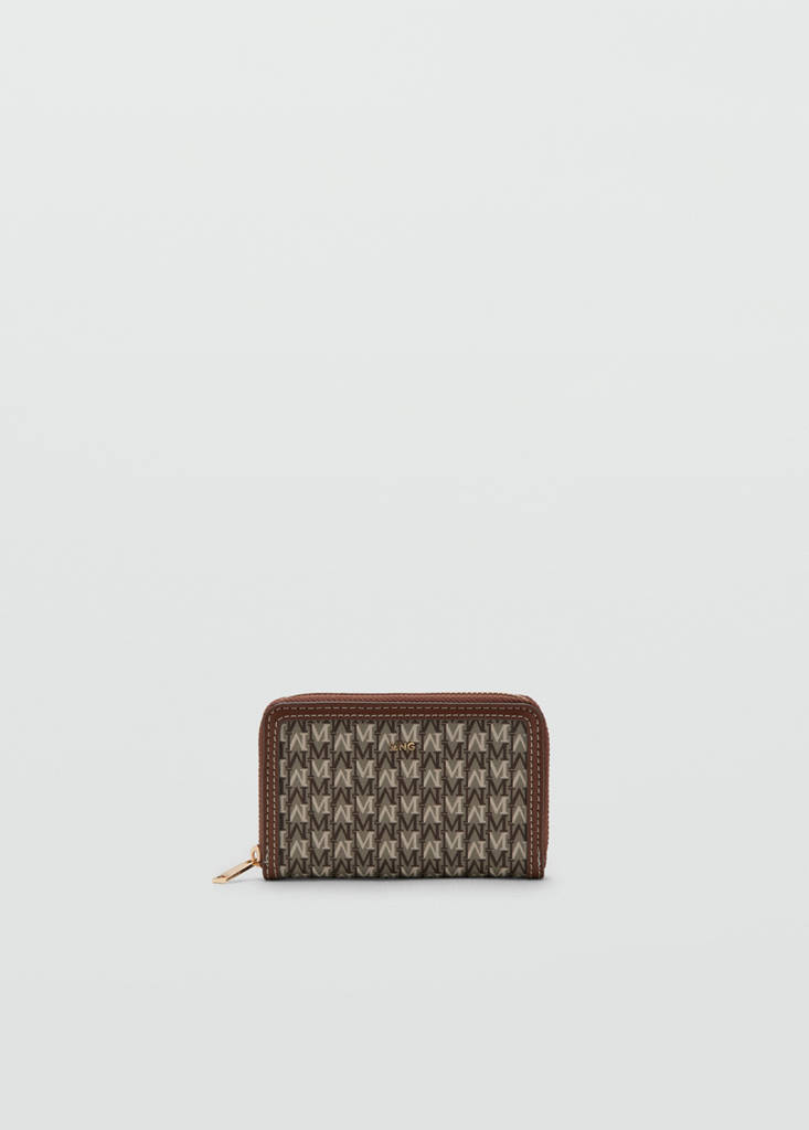 Medium wallet with logo print — Leather