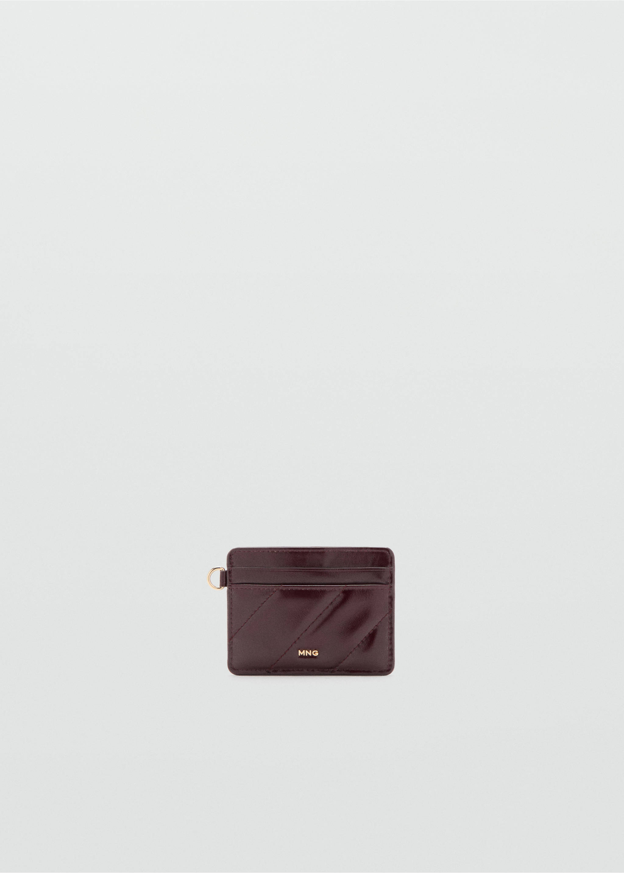 Quilted cardholder - Article without model, Burgundy. Ref: 27071332-00.