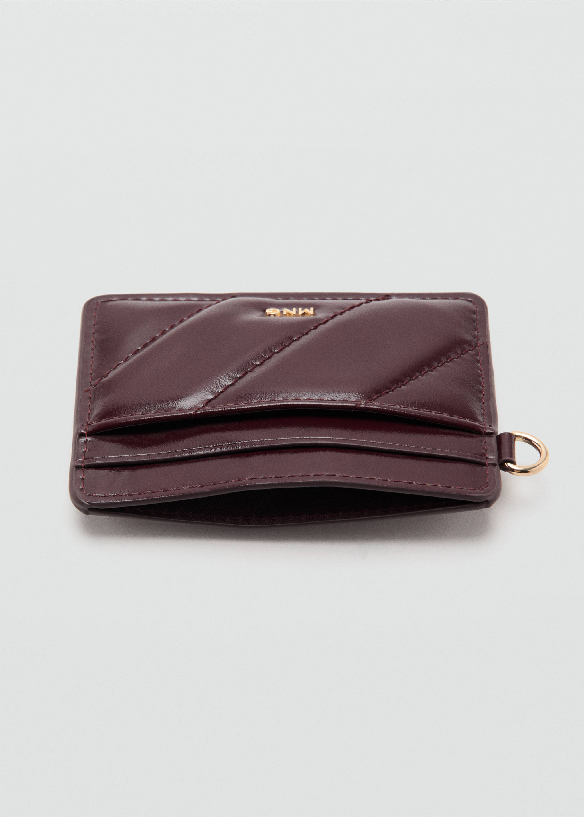 Quilted cardholder - Details of the article 1, Burgundy. Ref: 27071332-00.