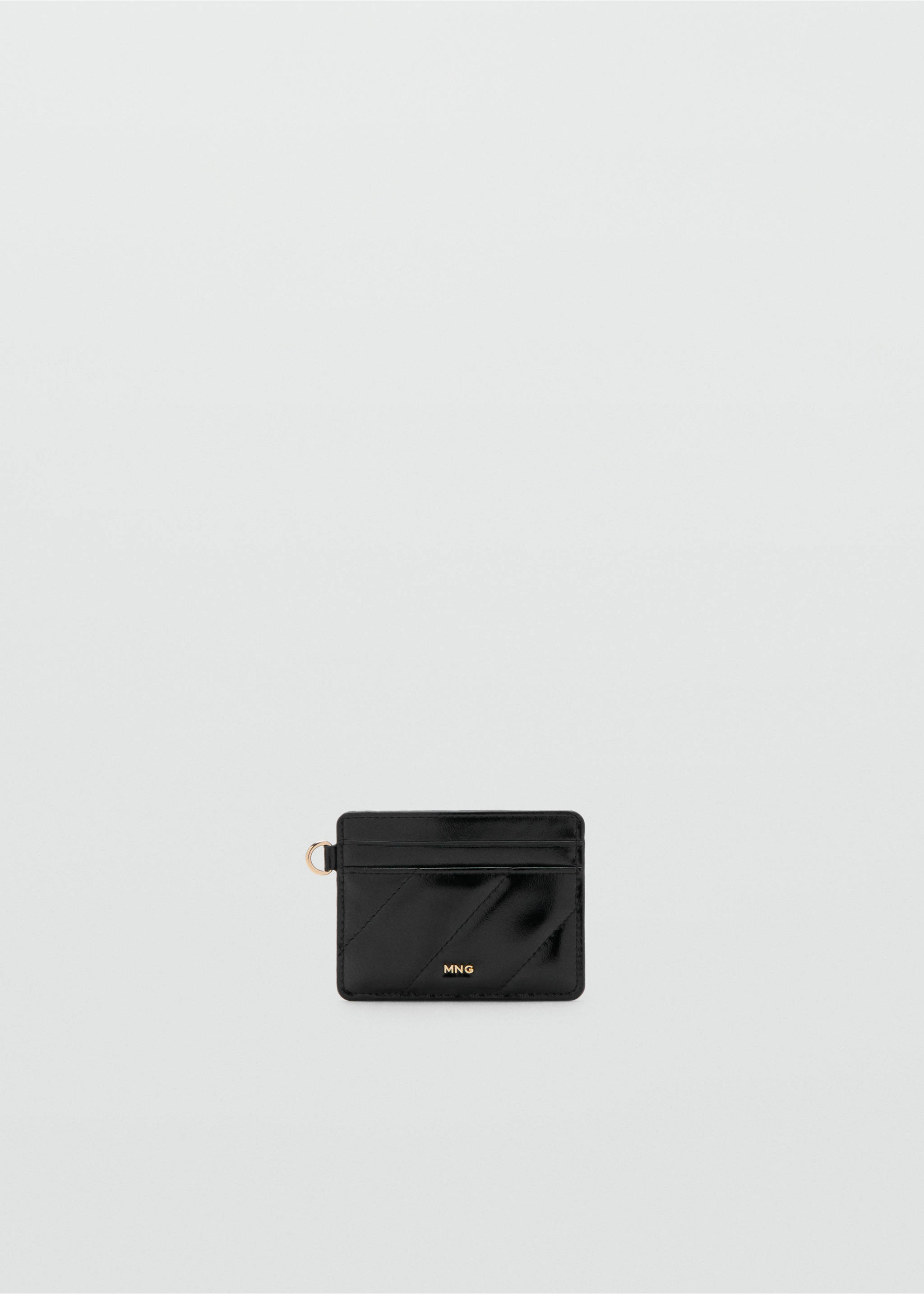 Quilted cardholder - Article without model, Black. Ref: 27071332-00.