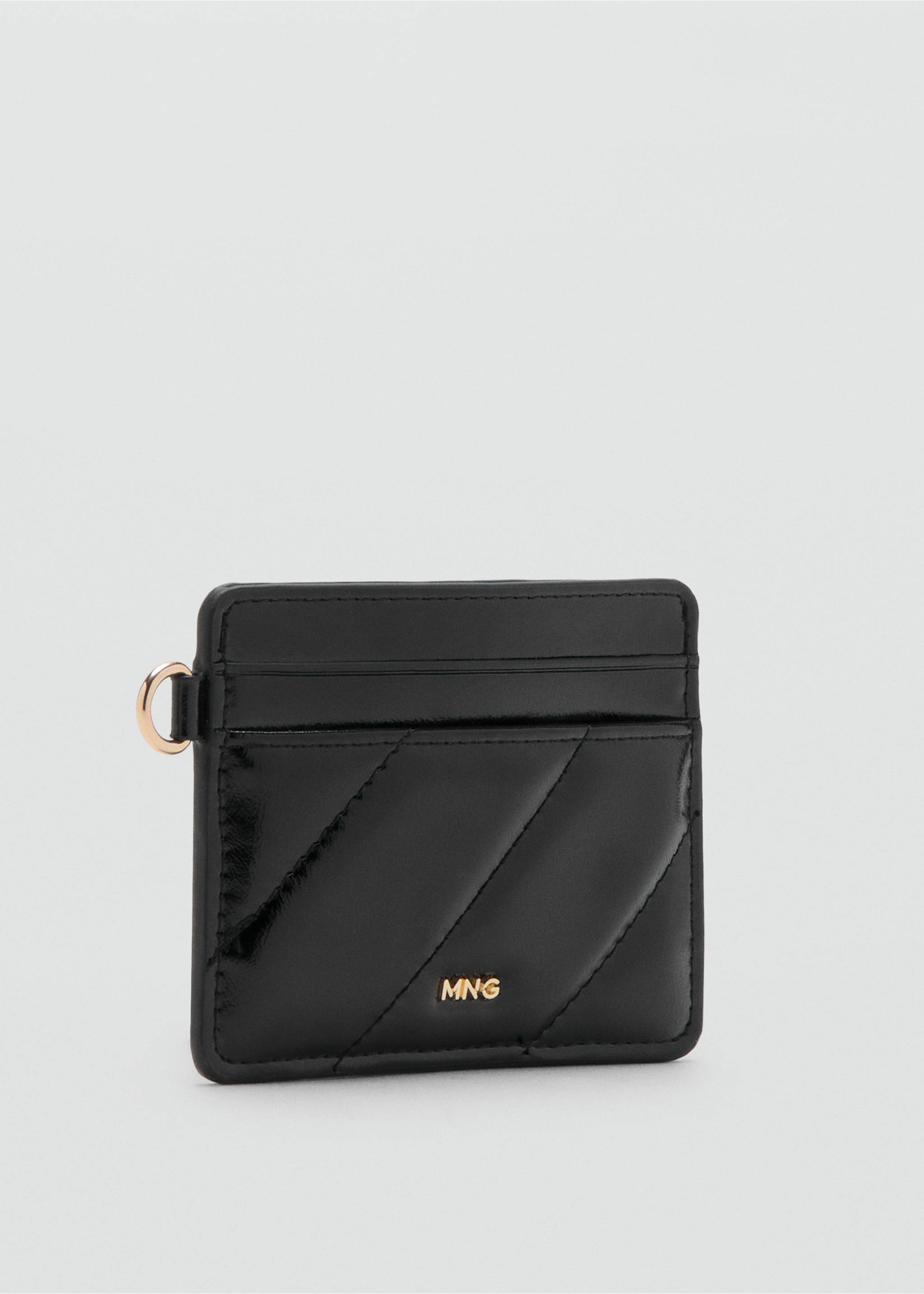 Quilted cardholder - Details of the article 1, Black. Ref: 27071332-00.