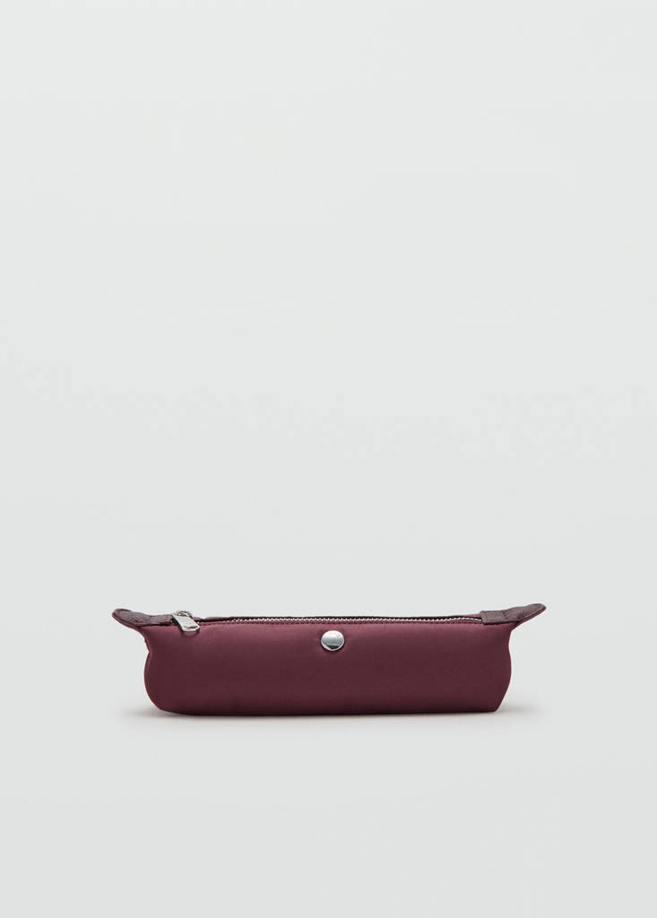 Nylon case with zip — Burgundy