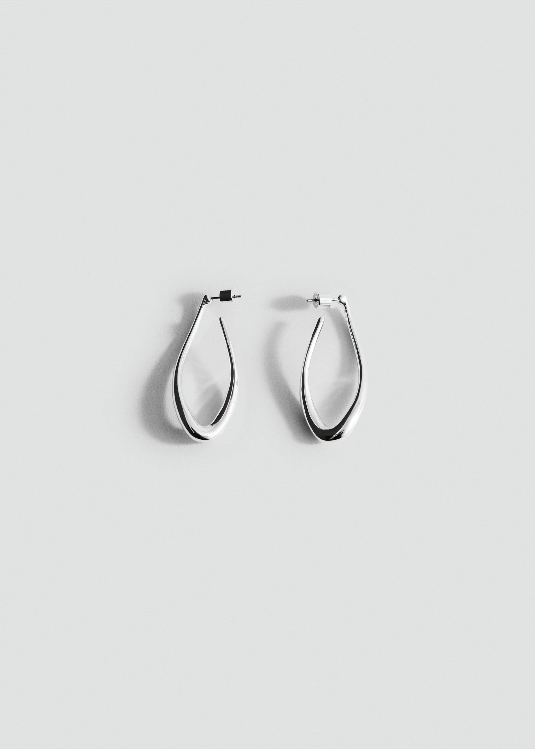 Twisted hoop earrings - Article without model, Silver. Ref: 27071334-00.