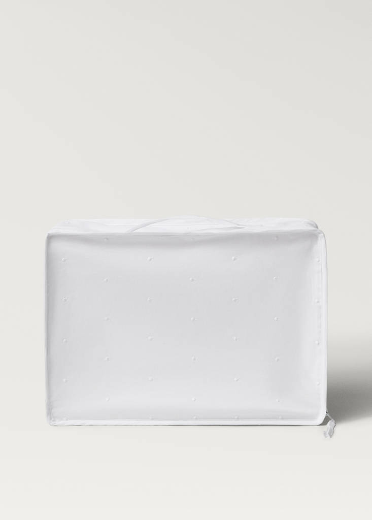 Organising box with embroidered details — White