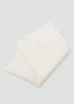 100% silk scarf — White 3